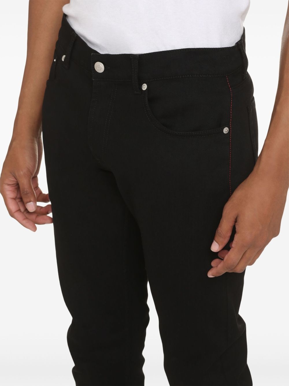 dark-wash slim-fit jeans - 4
