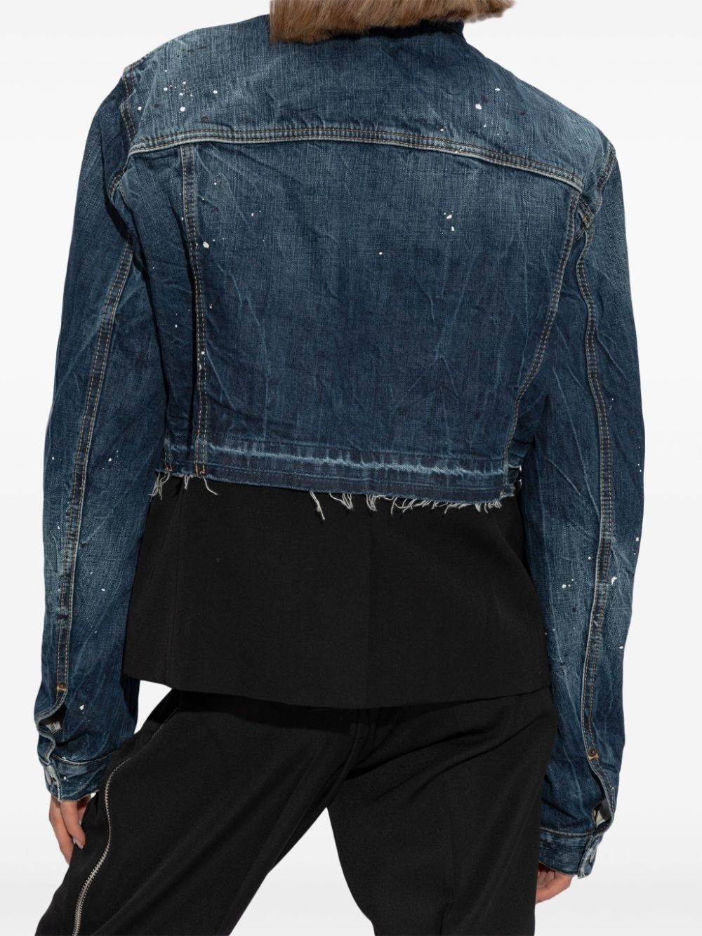 logo-patch cotton jacket - 4