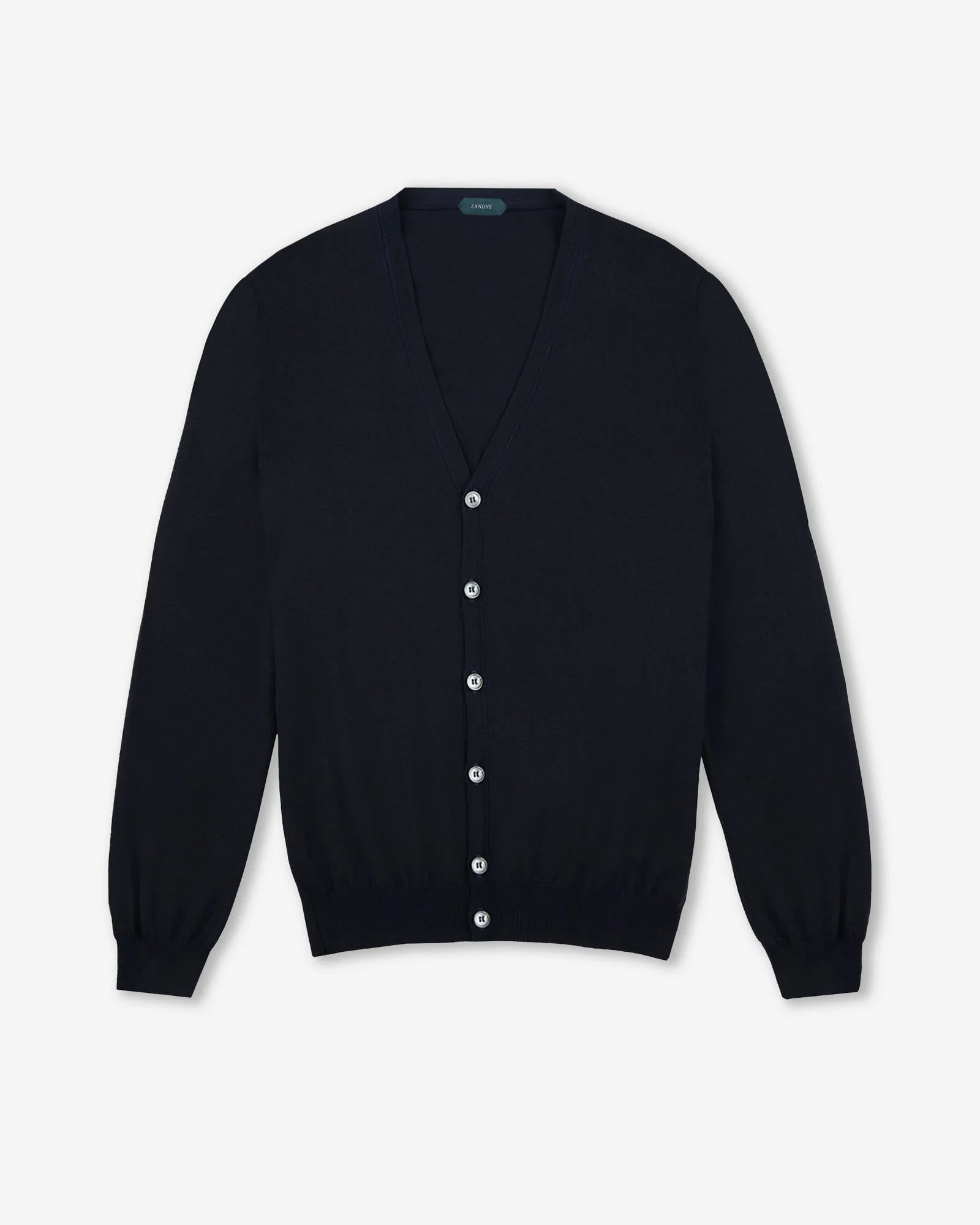 Slim-fit cardigan in certified Flexwool - 1