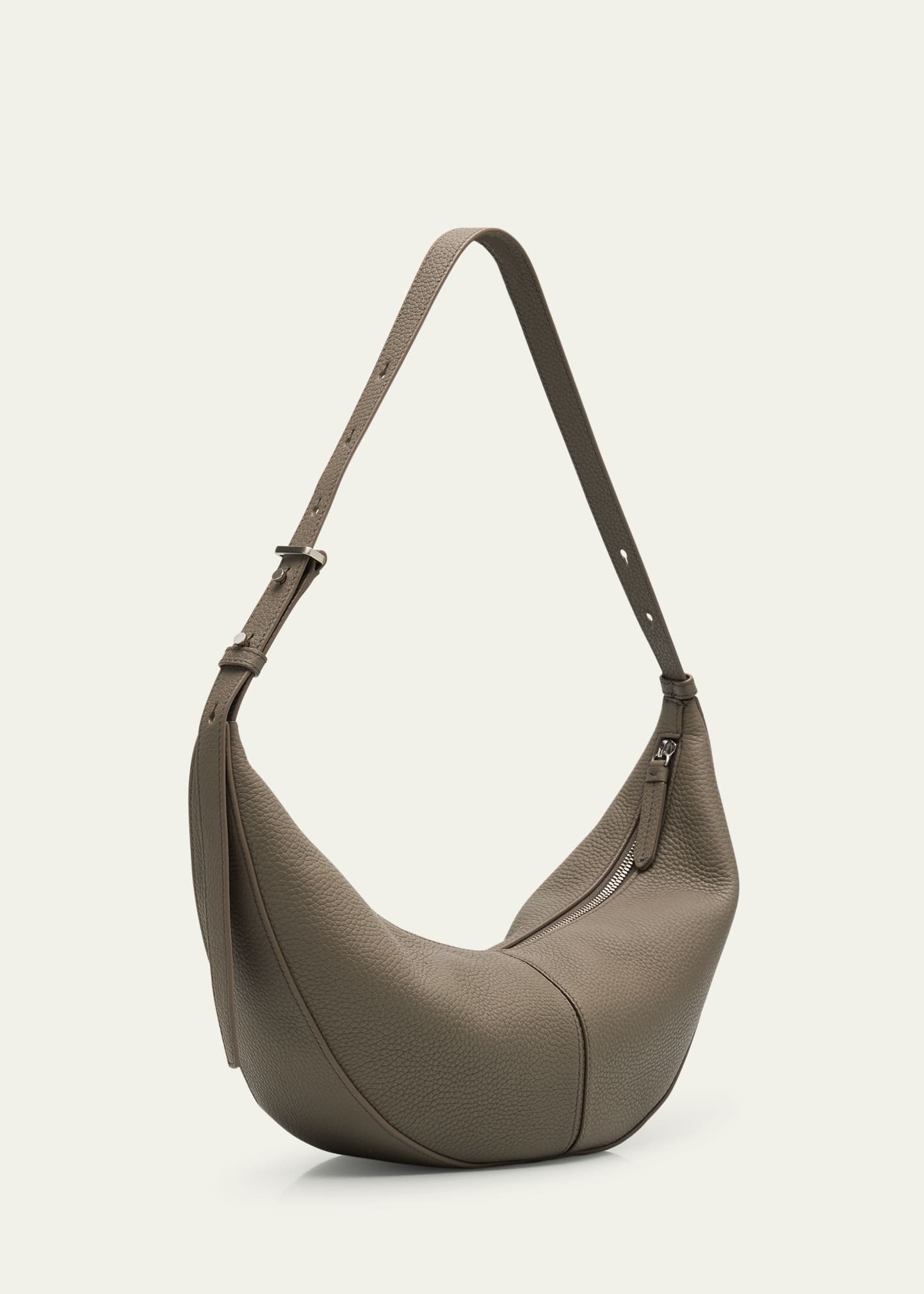 Slide Pebbled Leather Shoulder Bag - 3