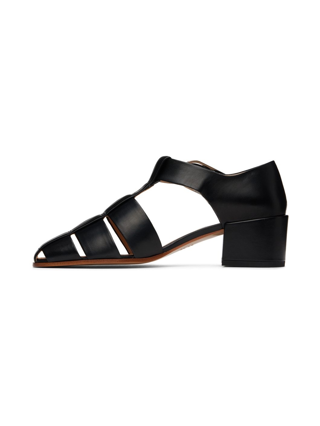 Black Lyle Block Heel Heeled Sandals - 3