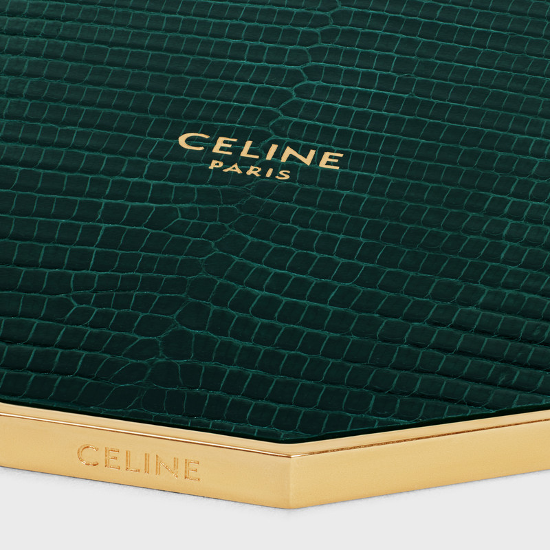 Candle lid in steel and lizard 4