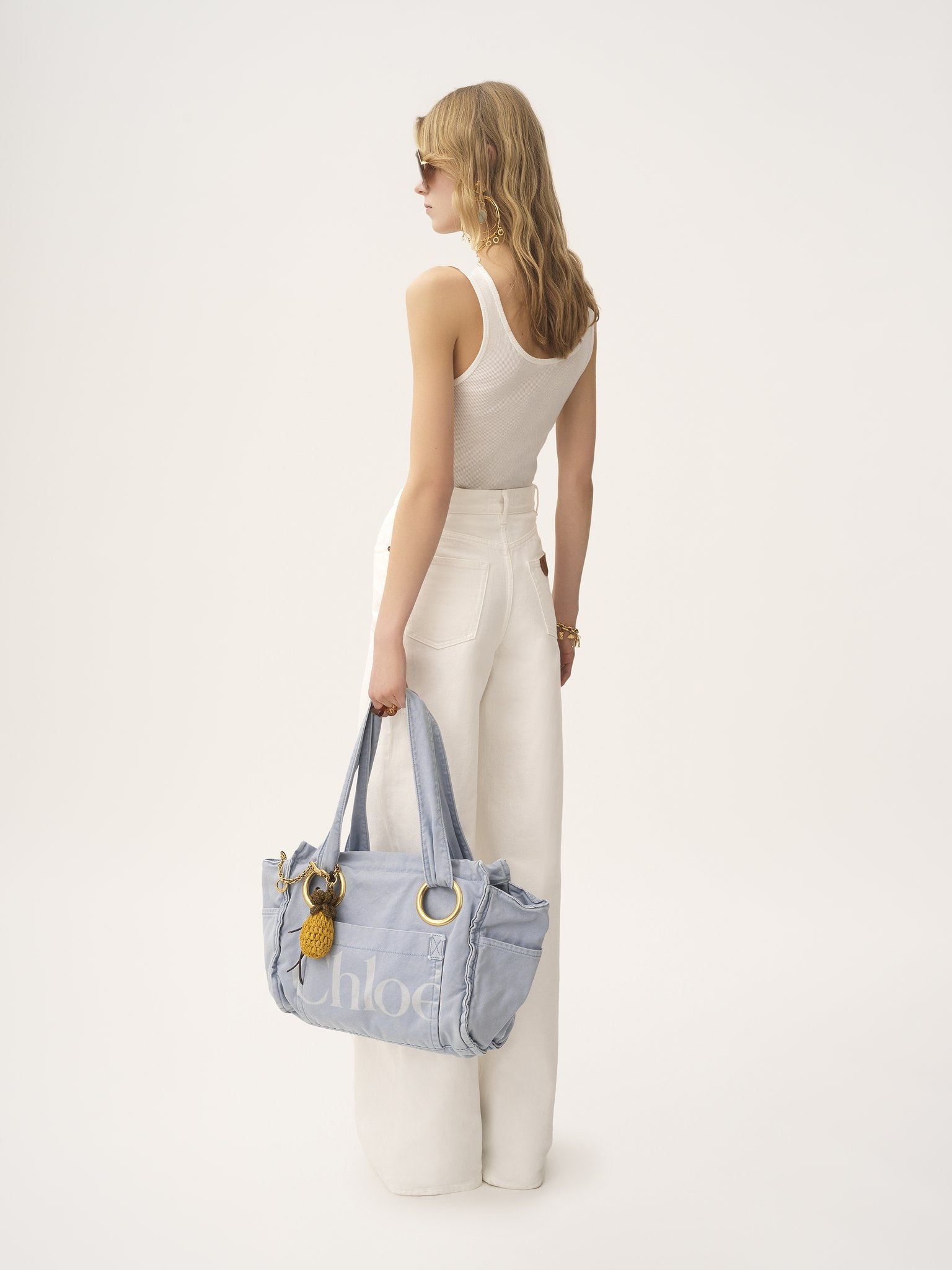FITTED TANK TOP IN COTTON JERSEY & GUIPURE - 6