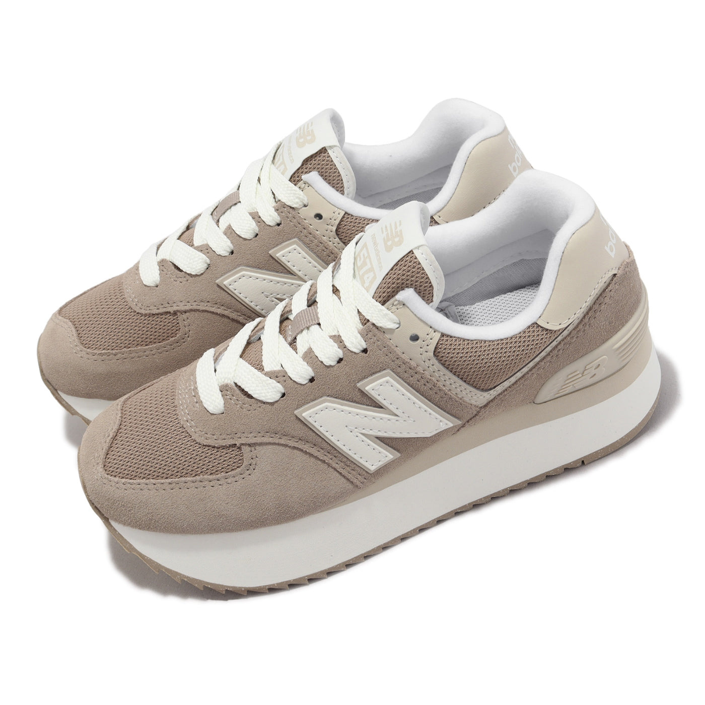 (WMNS) New Balance 574+ 'Driftwood Timberwolf' WL574ZSM - 3