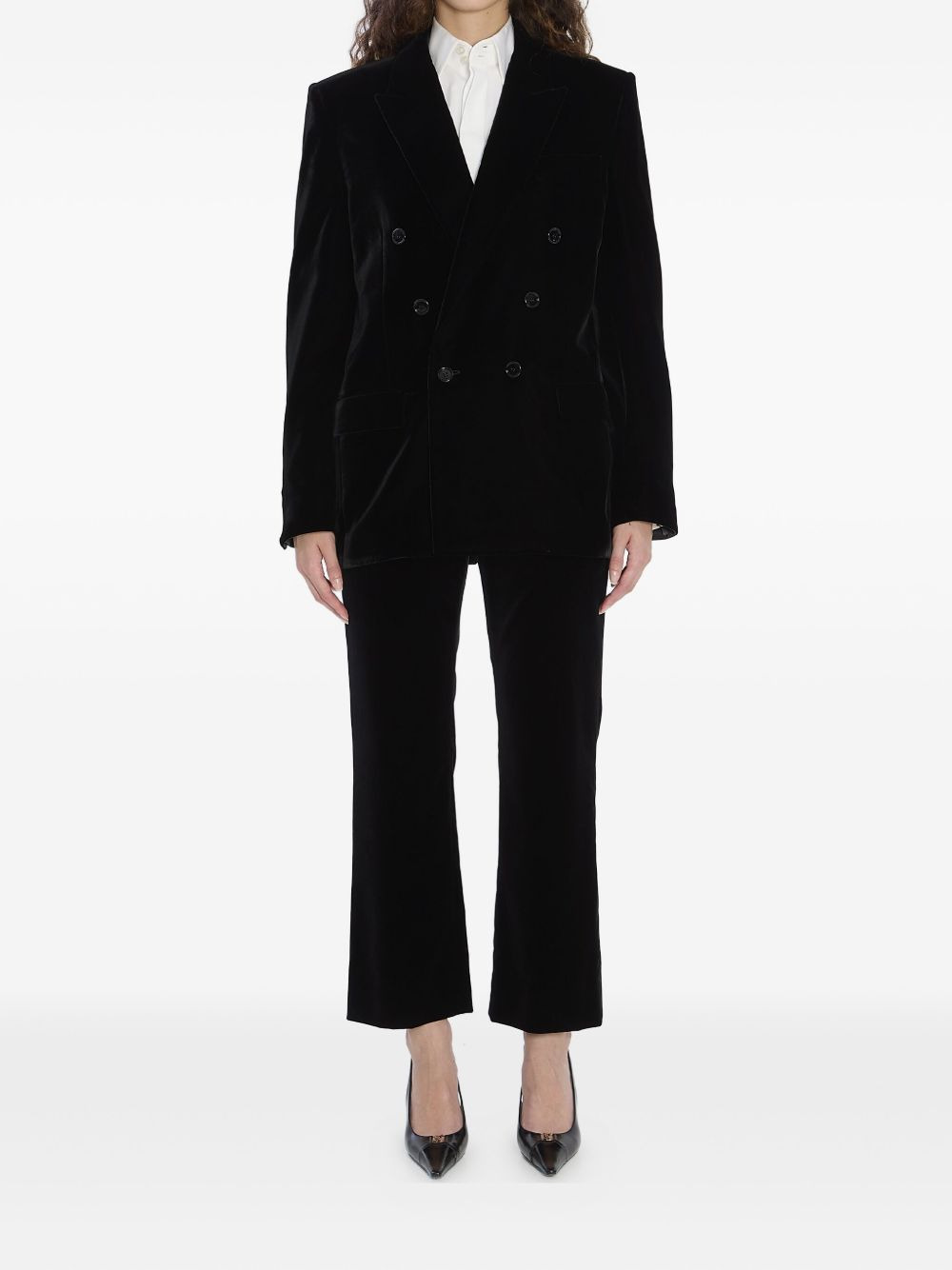 Cassandre double-breasted velvet jacket - 2