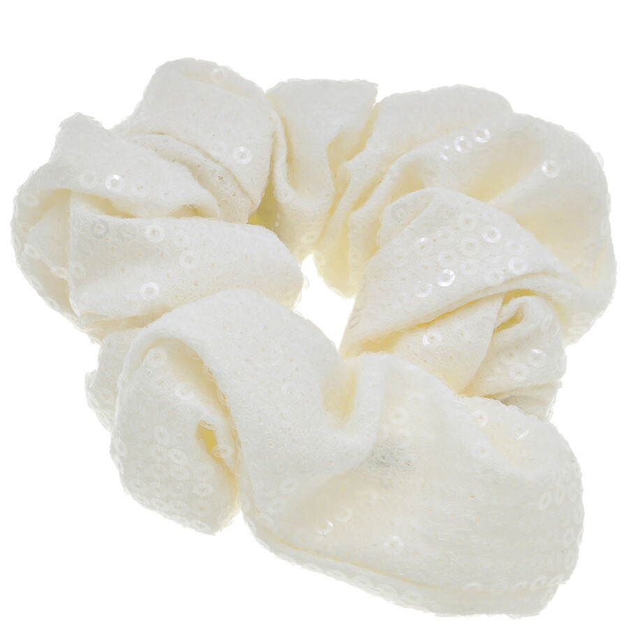 Celine Rayure Scrunchy in Gold & White - 3