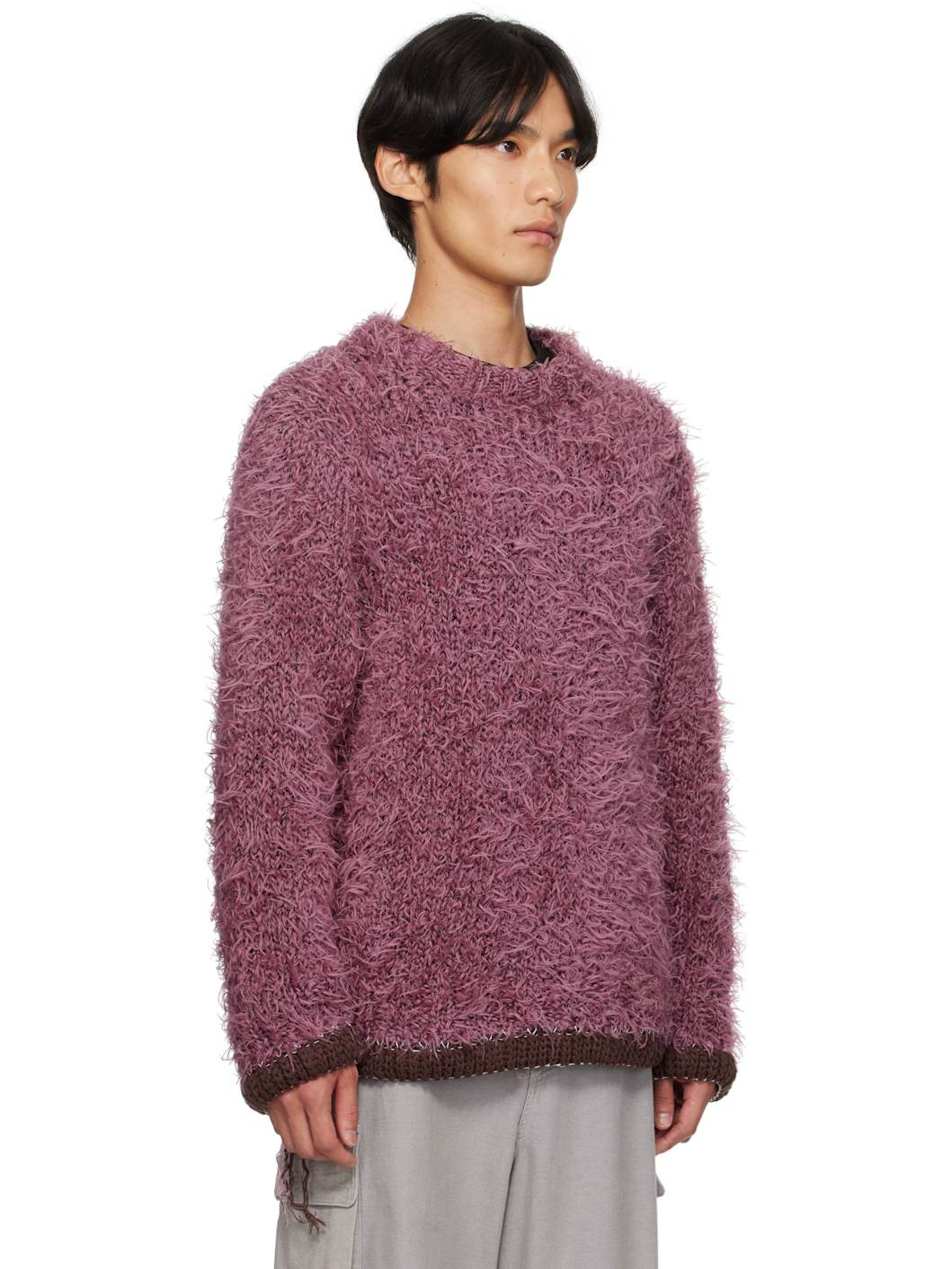Purple Furry Knit Sweater - 2