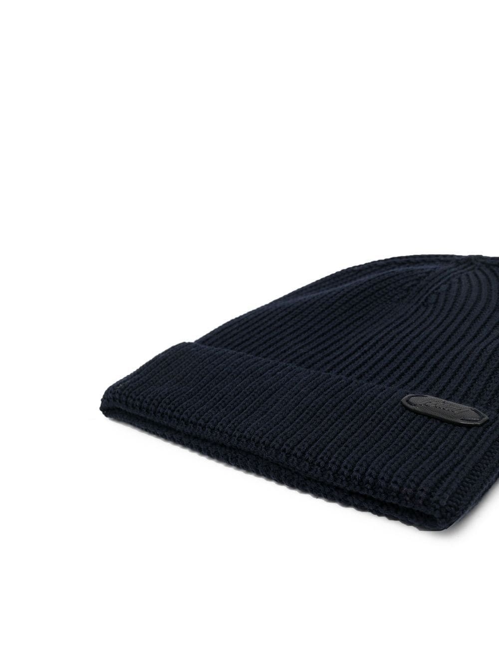 logo-patch ribbed knit hat - 2