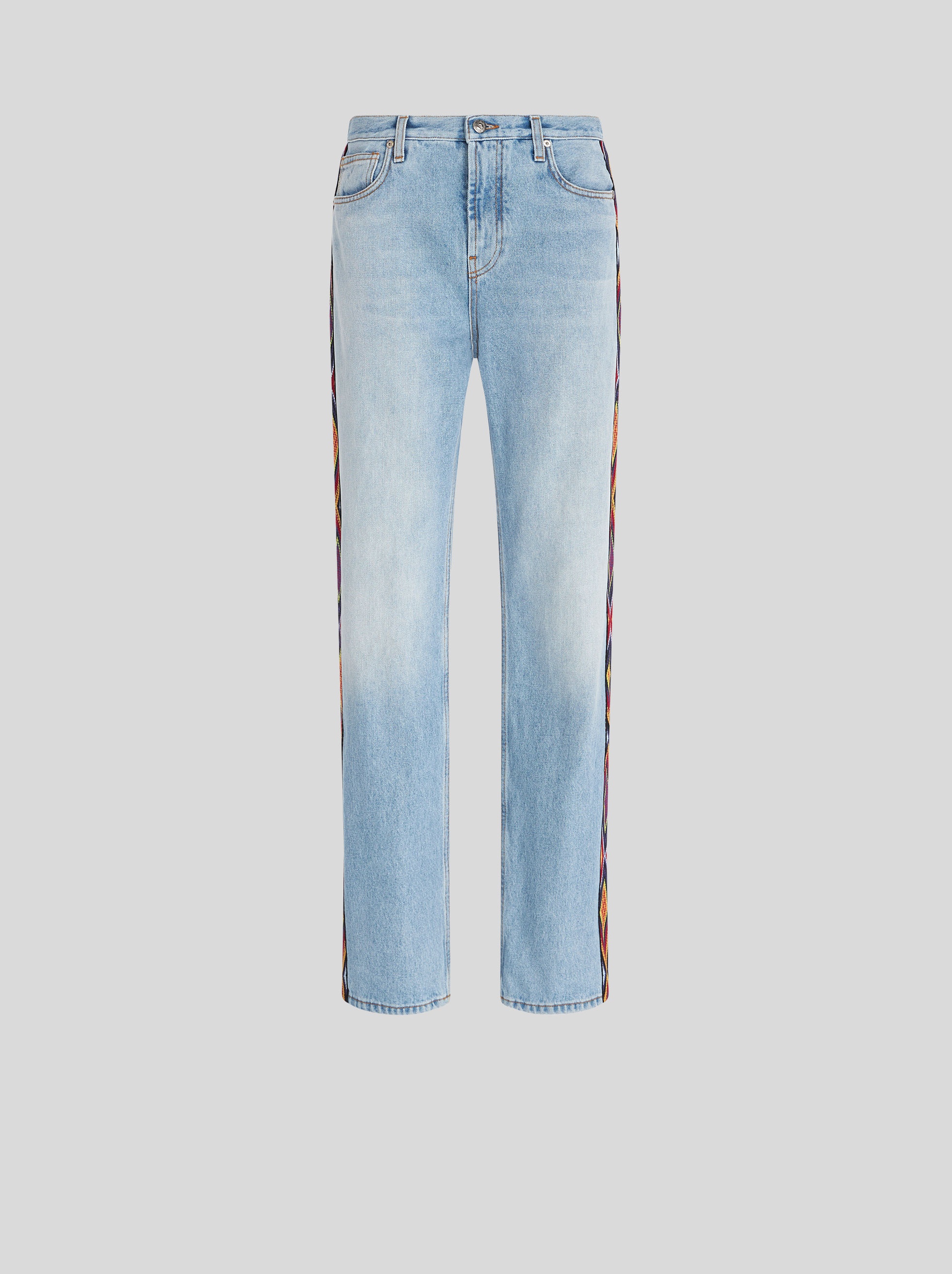 JEANS WITH JACQUARD RIBBON - 1