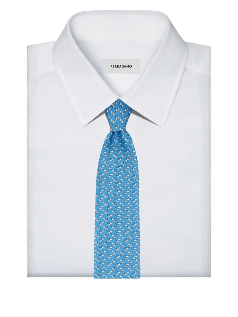 patterned silk tie - 4
