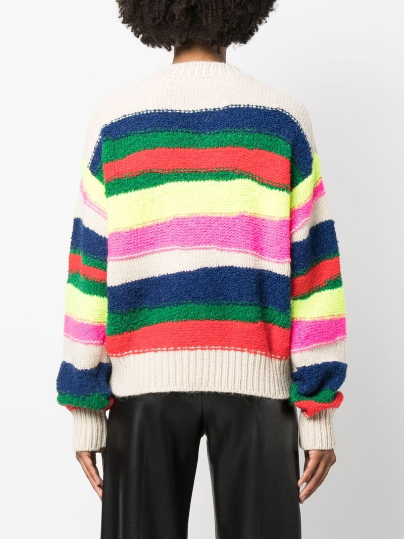 horizontal-stripe chunky-knit jumper 4