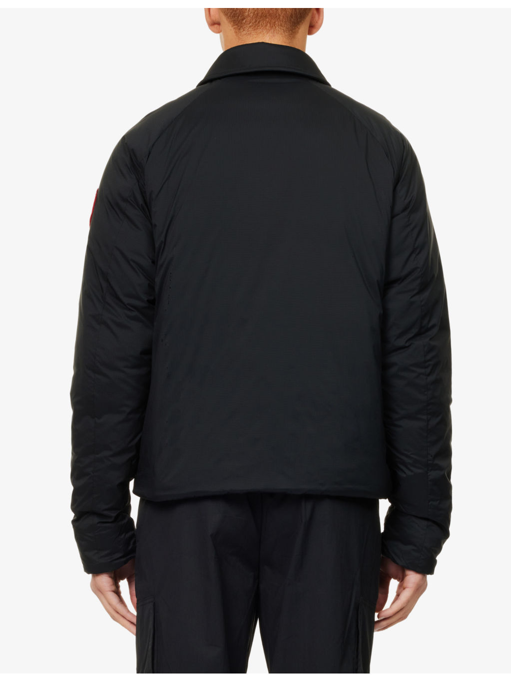 Lodge logo-patch shell-down collar puffer jacket - 4