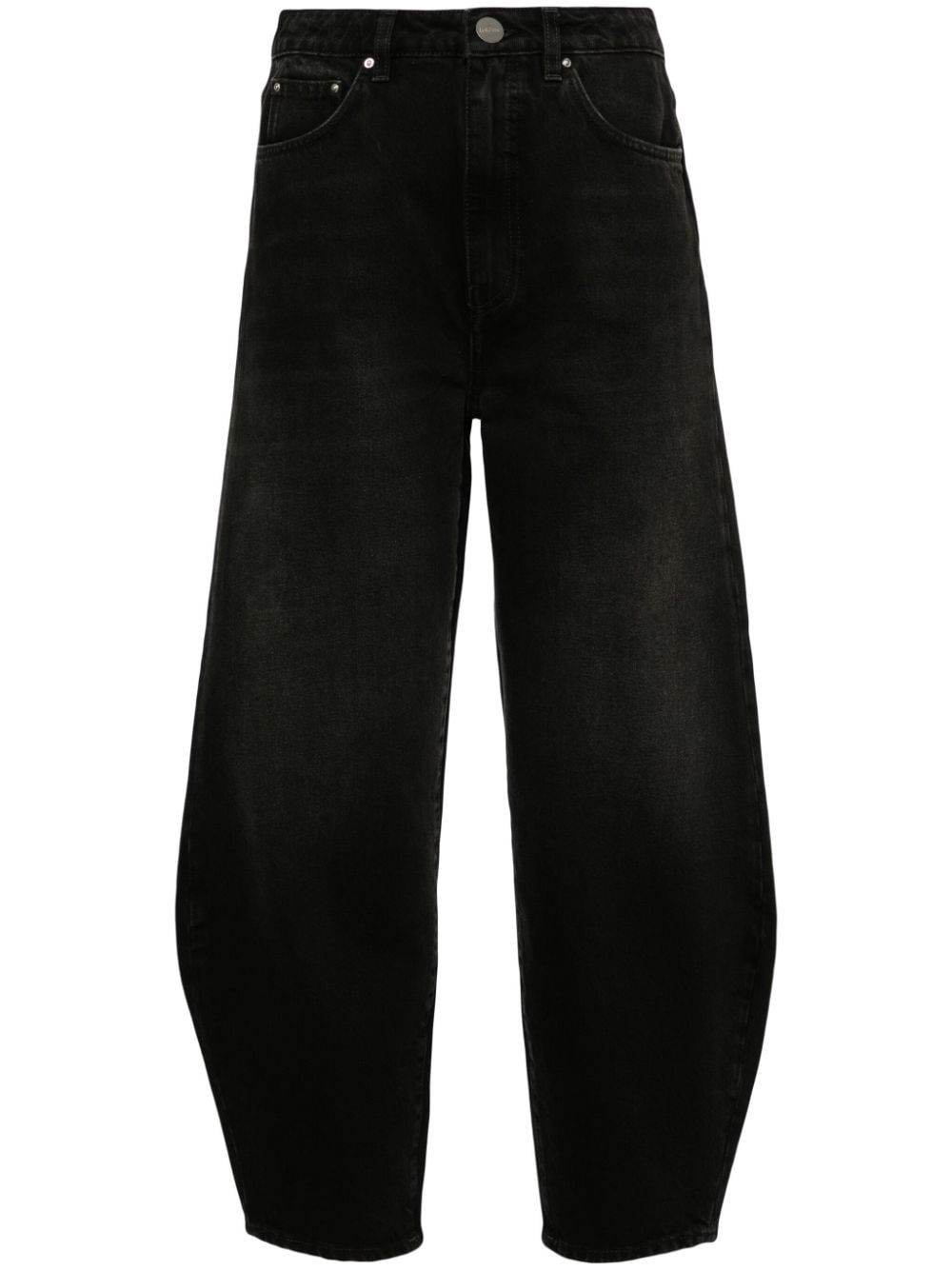 logo-embroidered tapered-leg jeans - 1