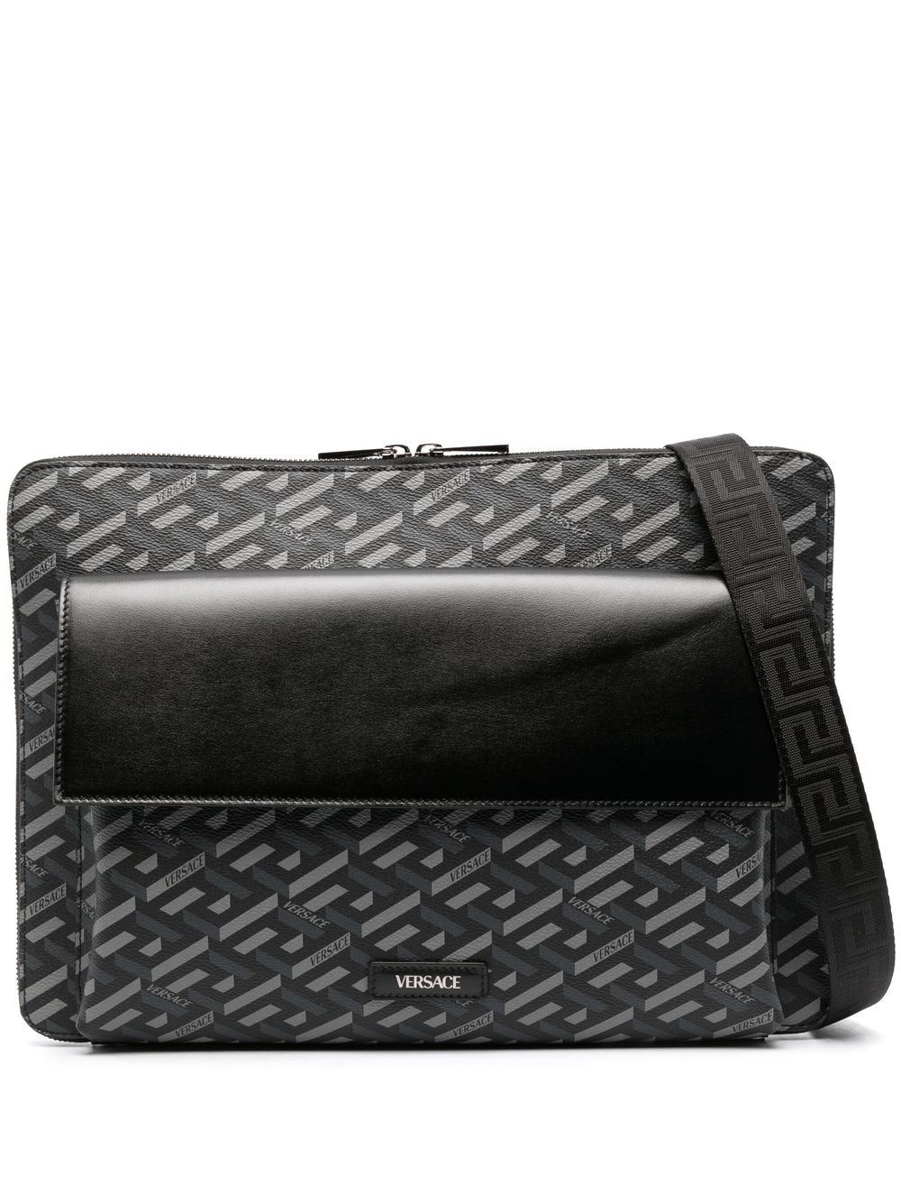 monogram-pattern laptop bag - 1