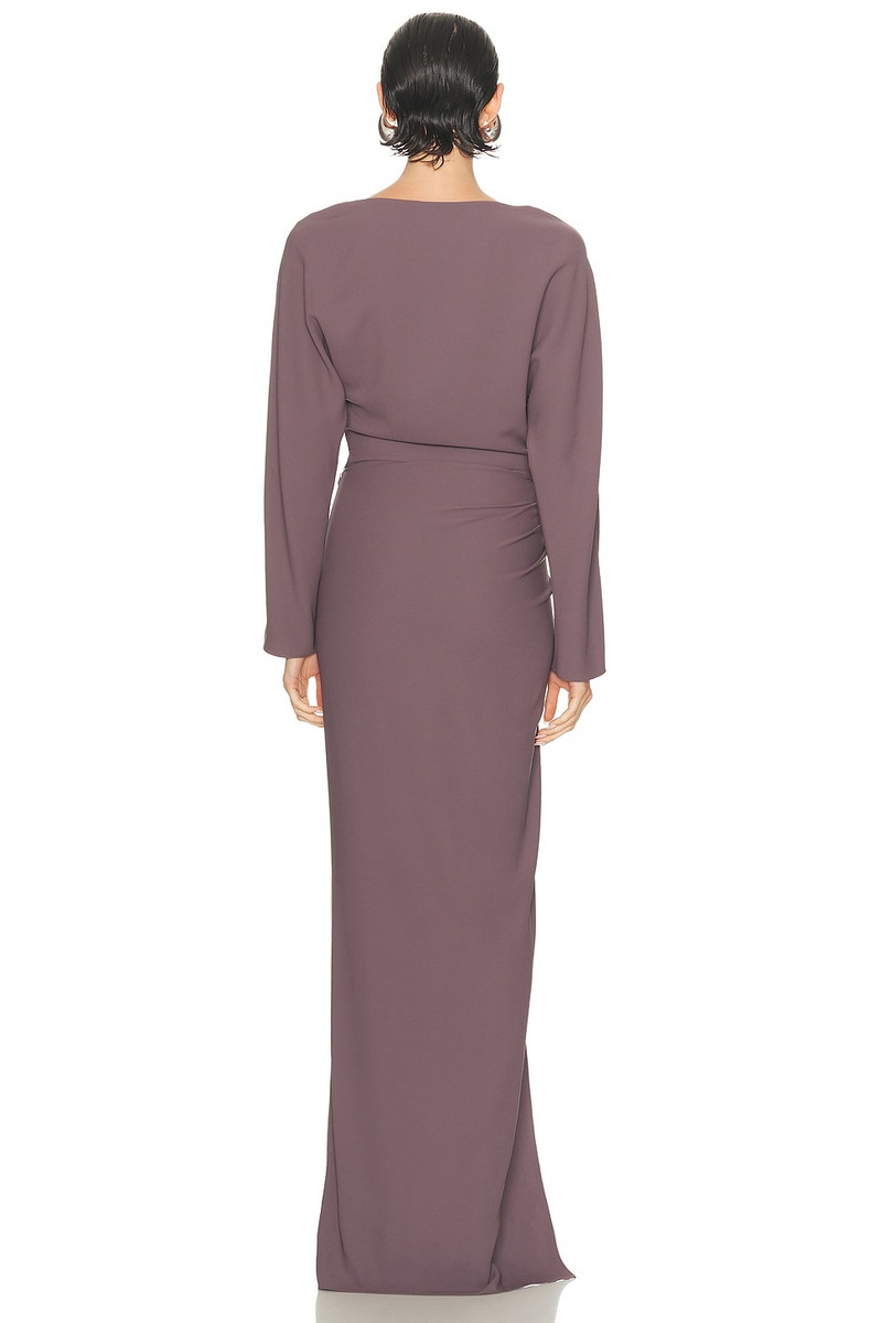 LAPOINTE Stretch Drape Crepe Off The Shoulder Dress outlook
