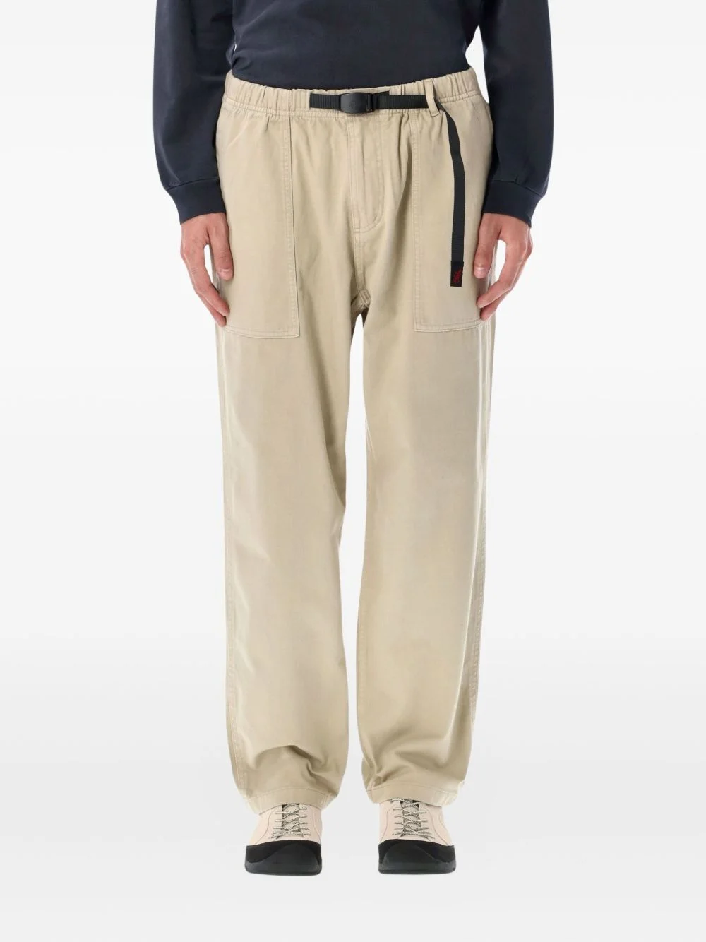 elasticated belt trousers - 1