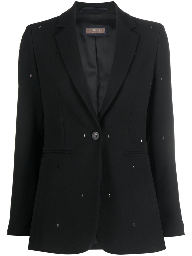 crystal-embellished single-breasted blazer 1
