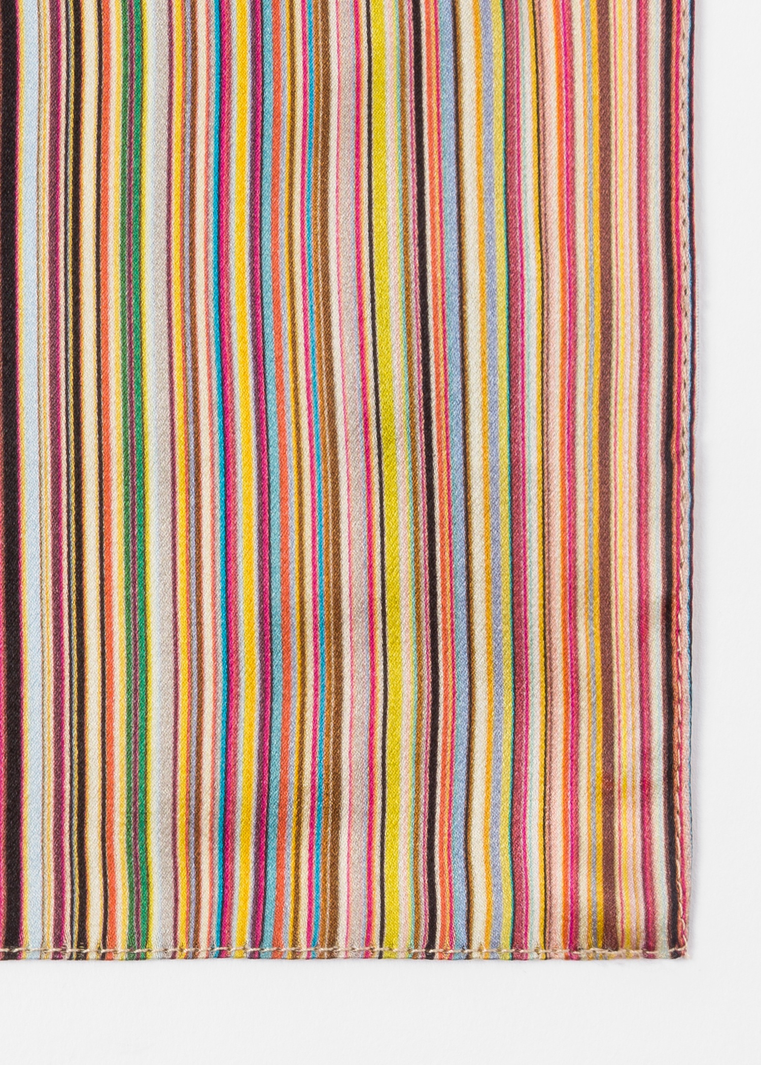 'Signature Stripe' Silk Pocket Square - 3