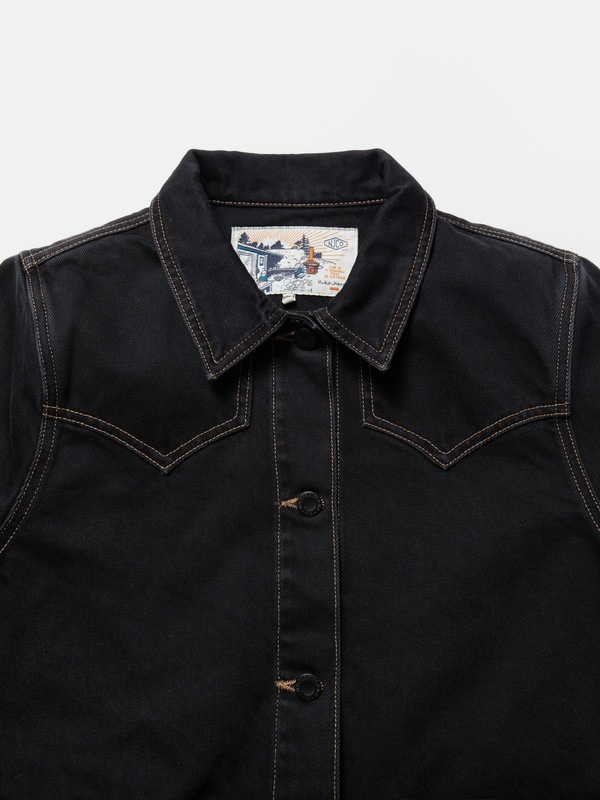 Kelly Western Denim Jacket Black - 5