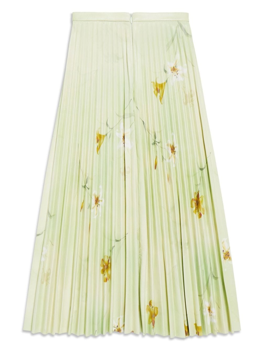 floral-print pleated midi skirt - 6