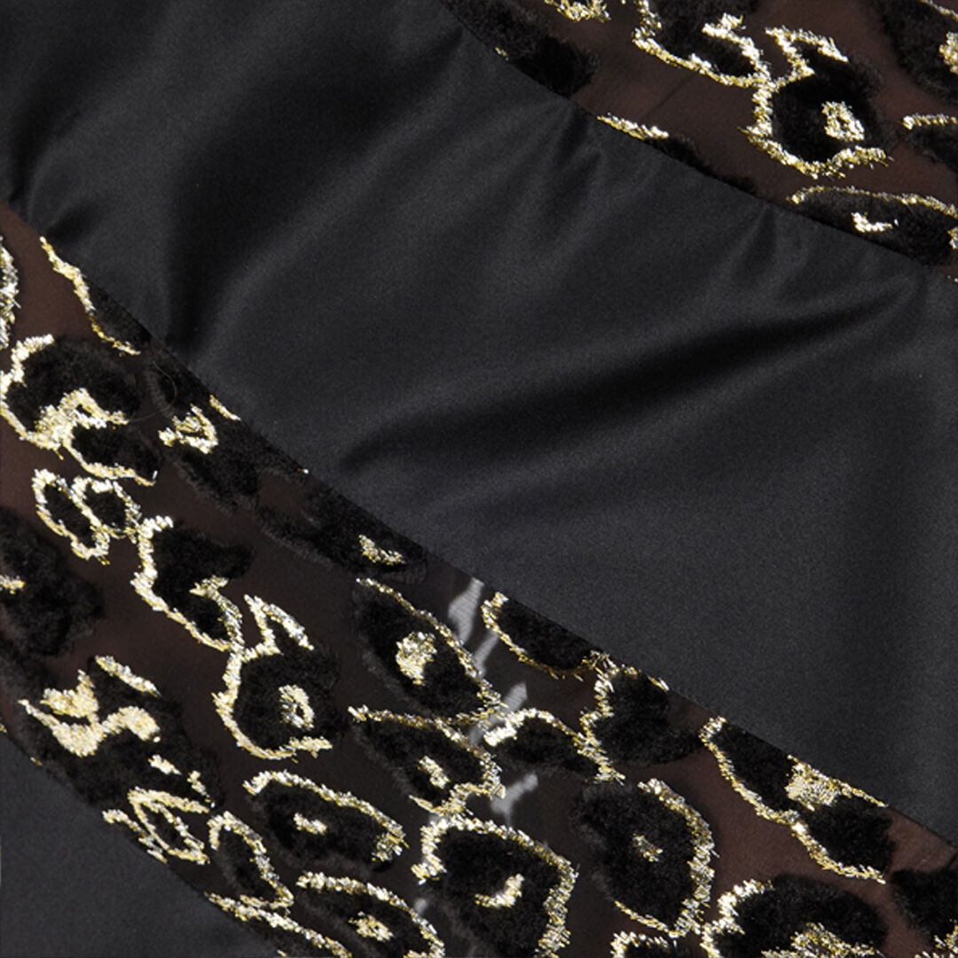 See-Through Long Dress with Animal Print - 5