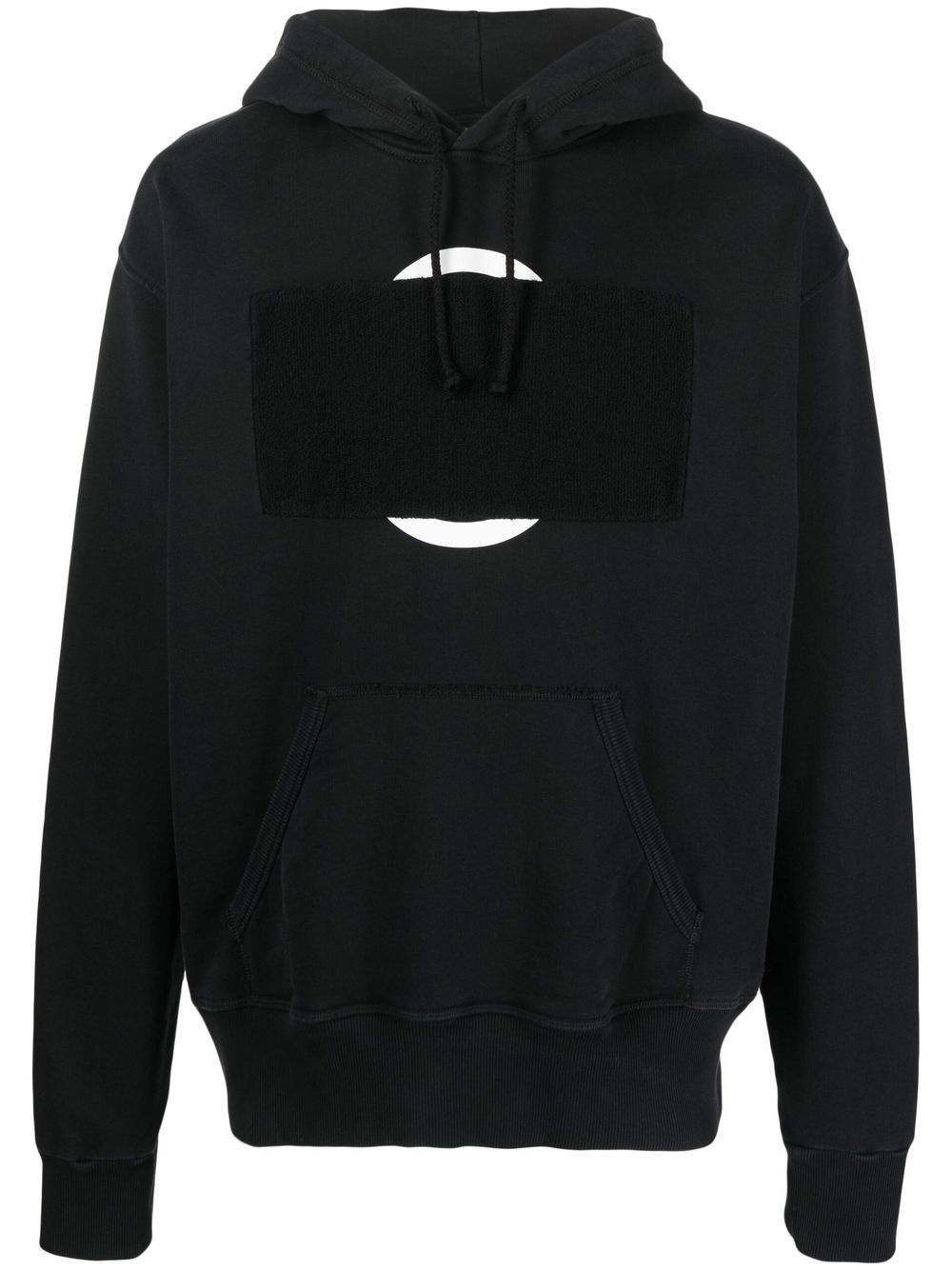 patch design cotton hoodie - 1