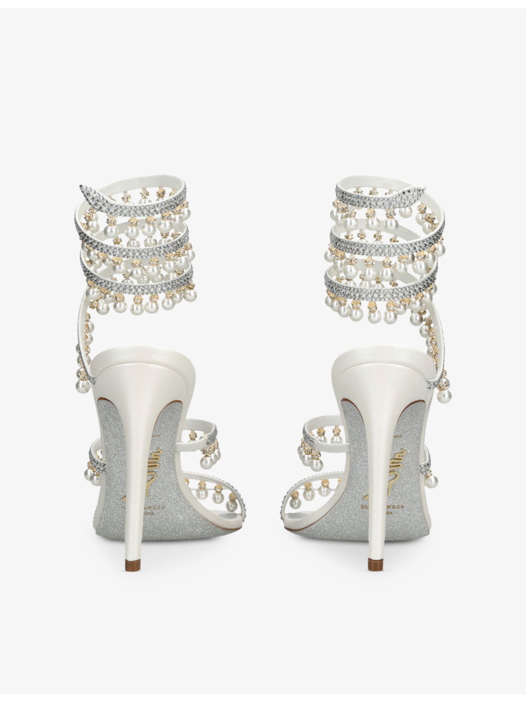 Chandelier Pearl 105 Leather Heeled Sandals - 2