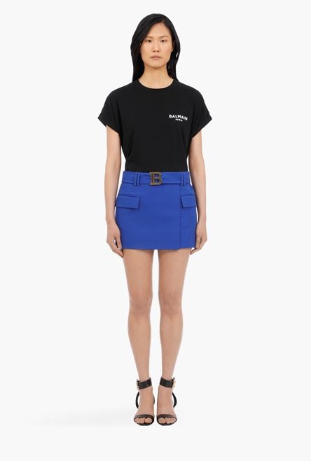 Short “gitane” blue wool low-rise skirt - 4