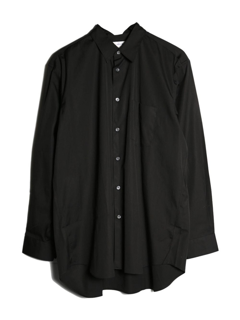 curved-hem wool shirt 1