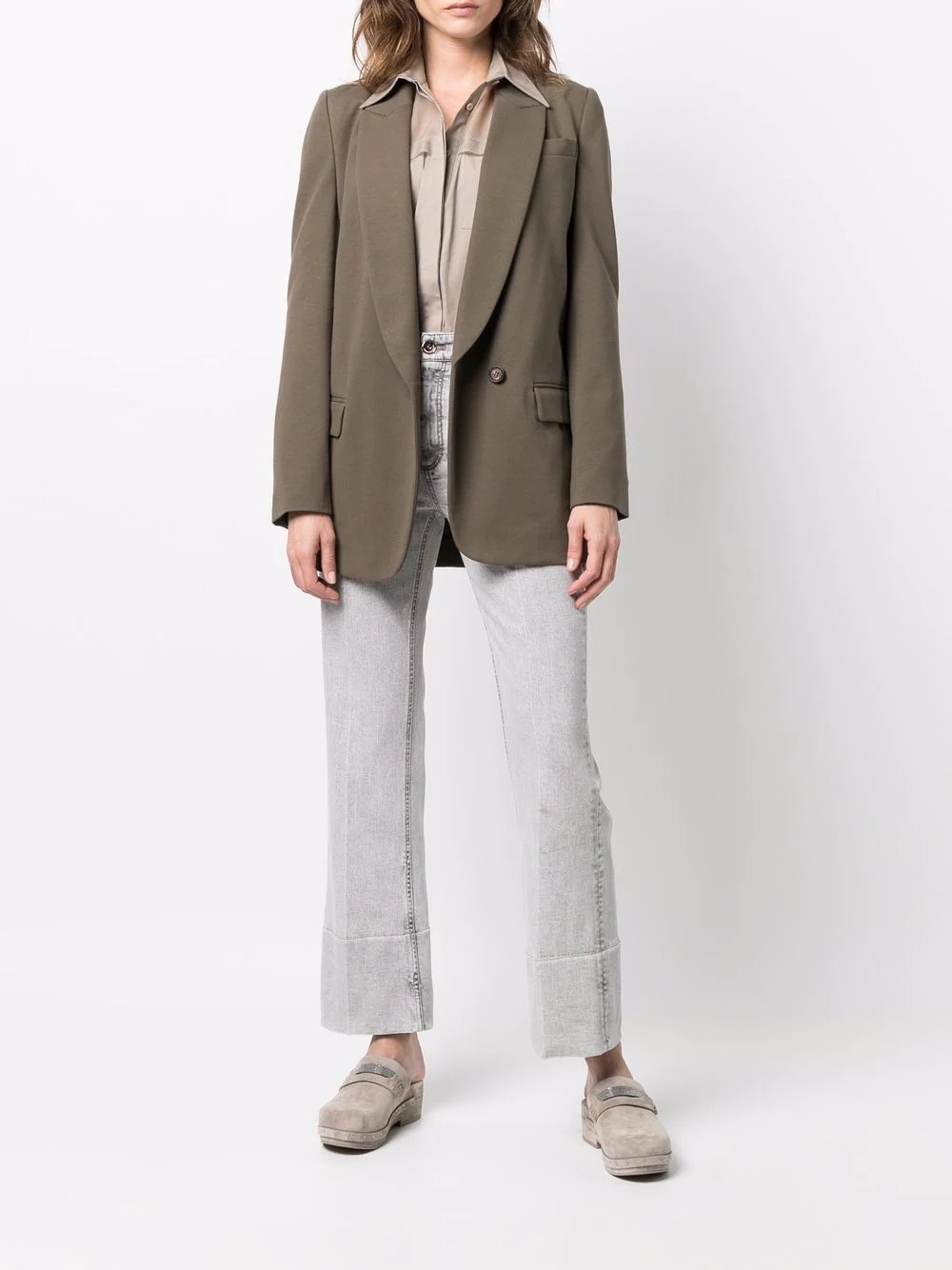 tailored-cut single-breasted blazer - 2