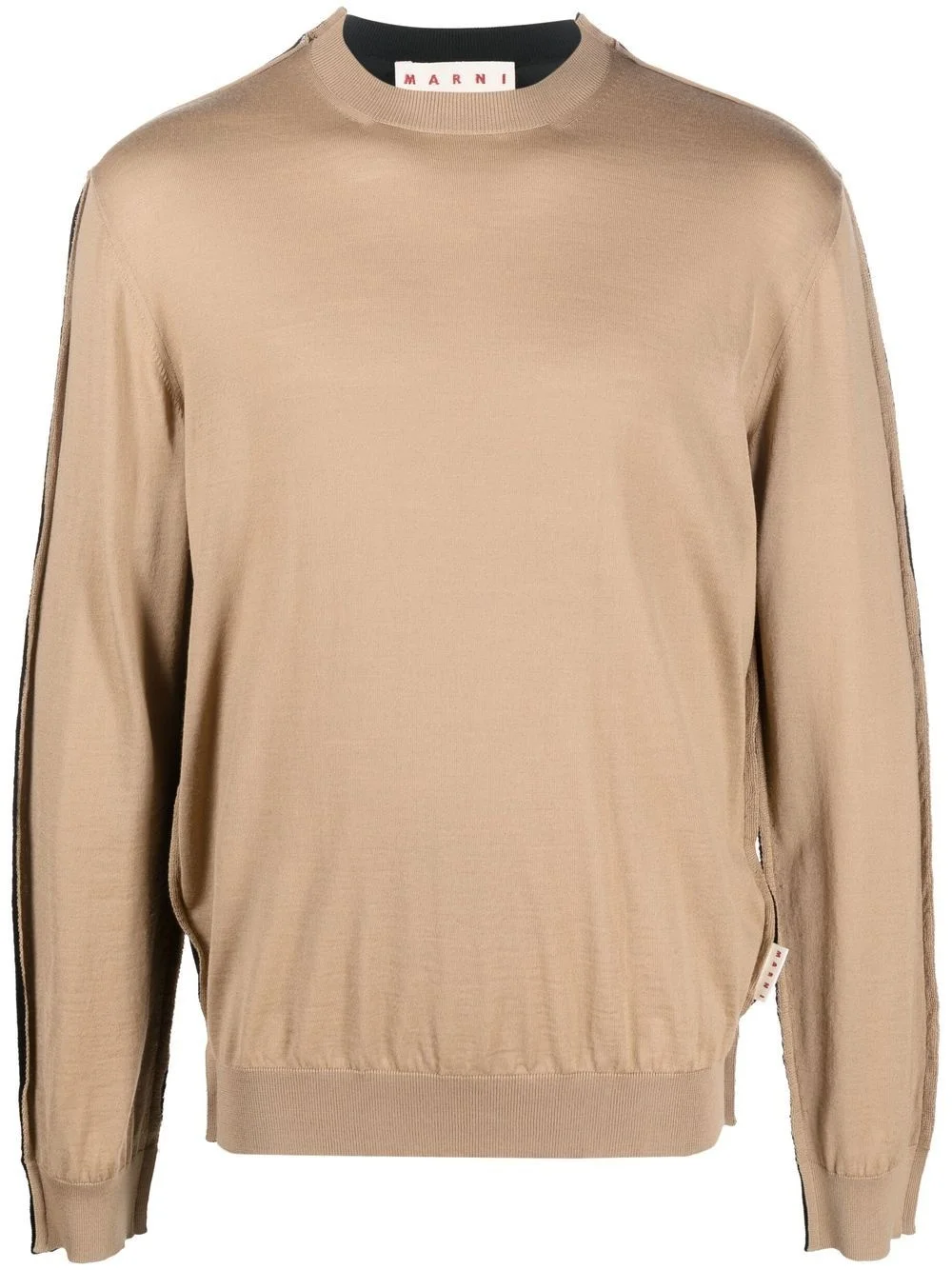 colour-block crew-neck jumper - 1