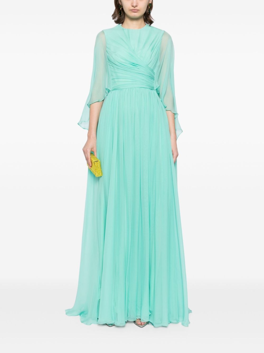 flared chiffon gown - 2