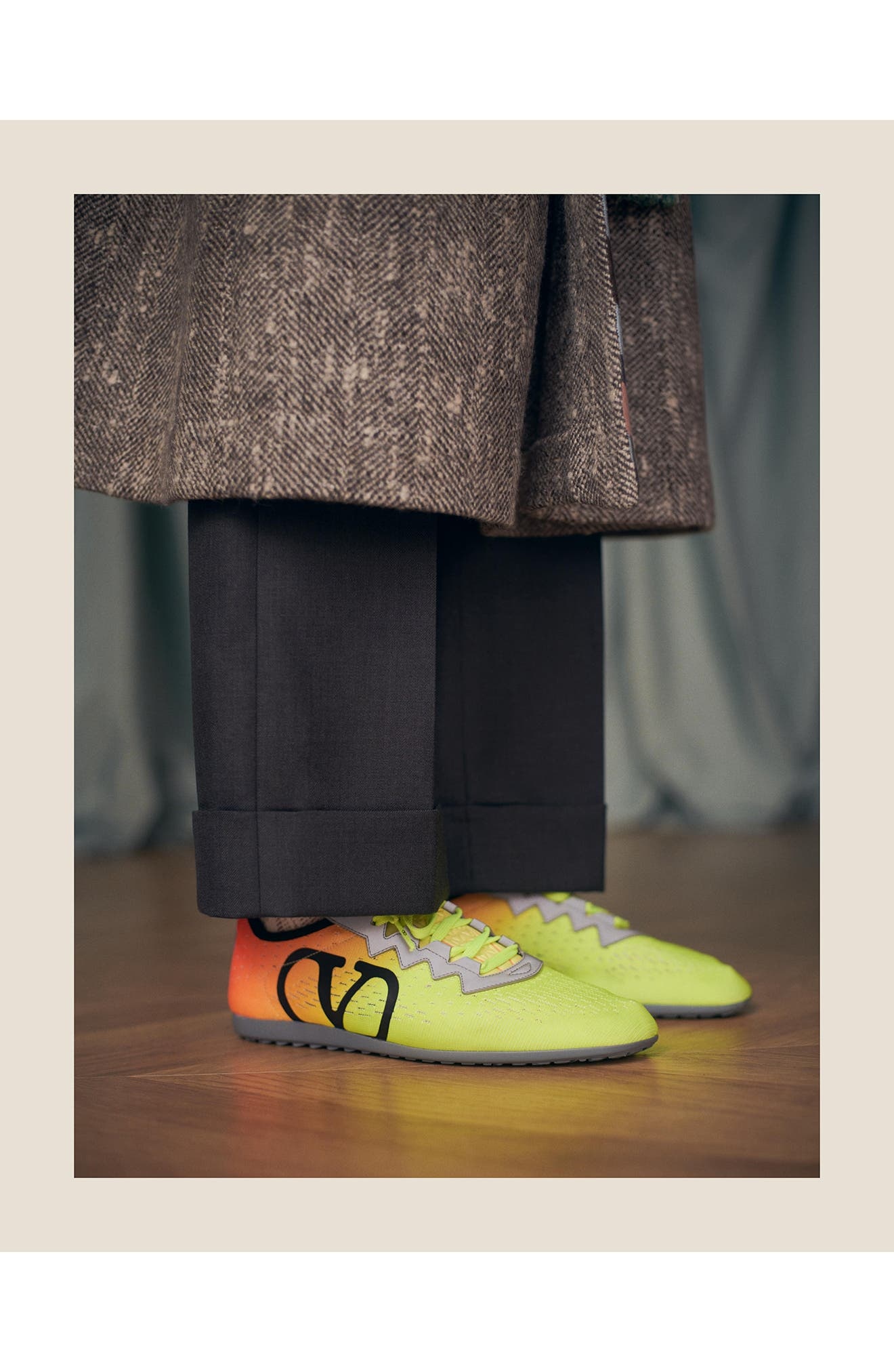 Valentino Garavani Chromathon Ombré Sneaker in Lime/Orange Fluo at Nordstrom - 2