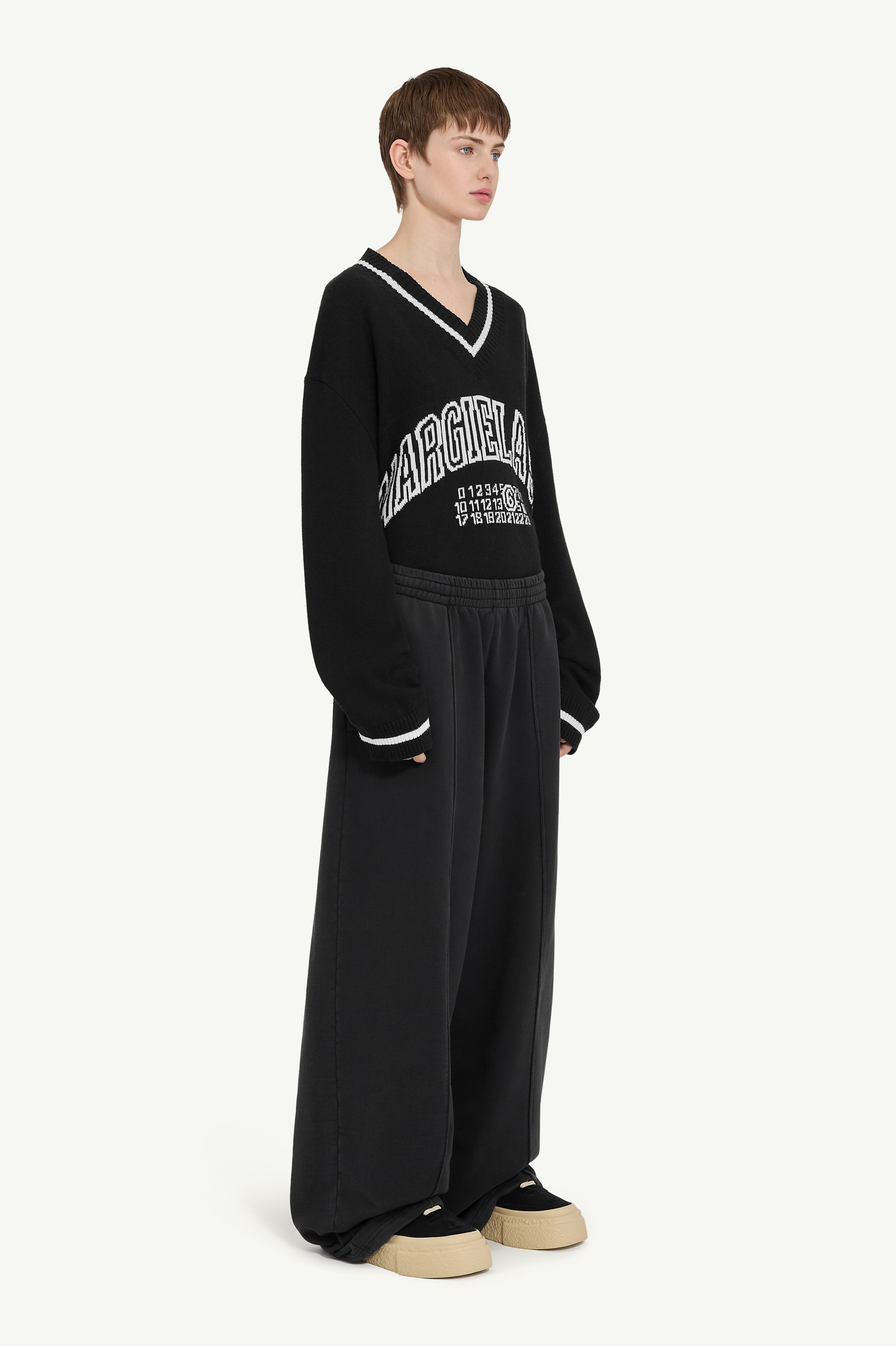 Wide leg sweat trousers - 3