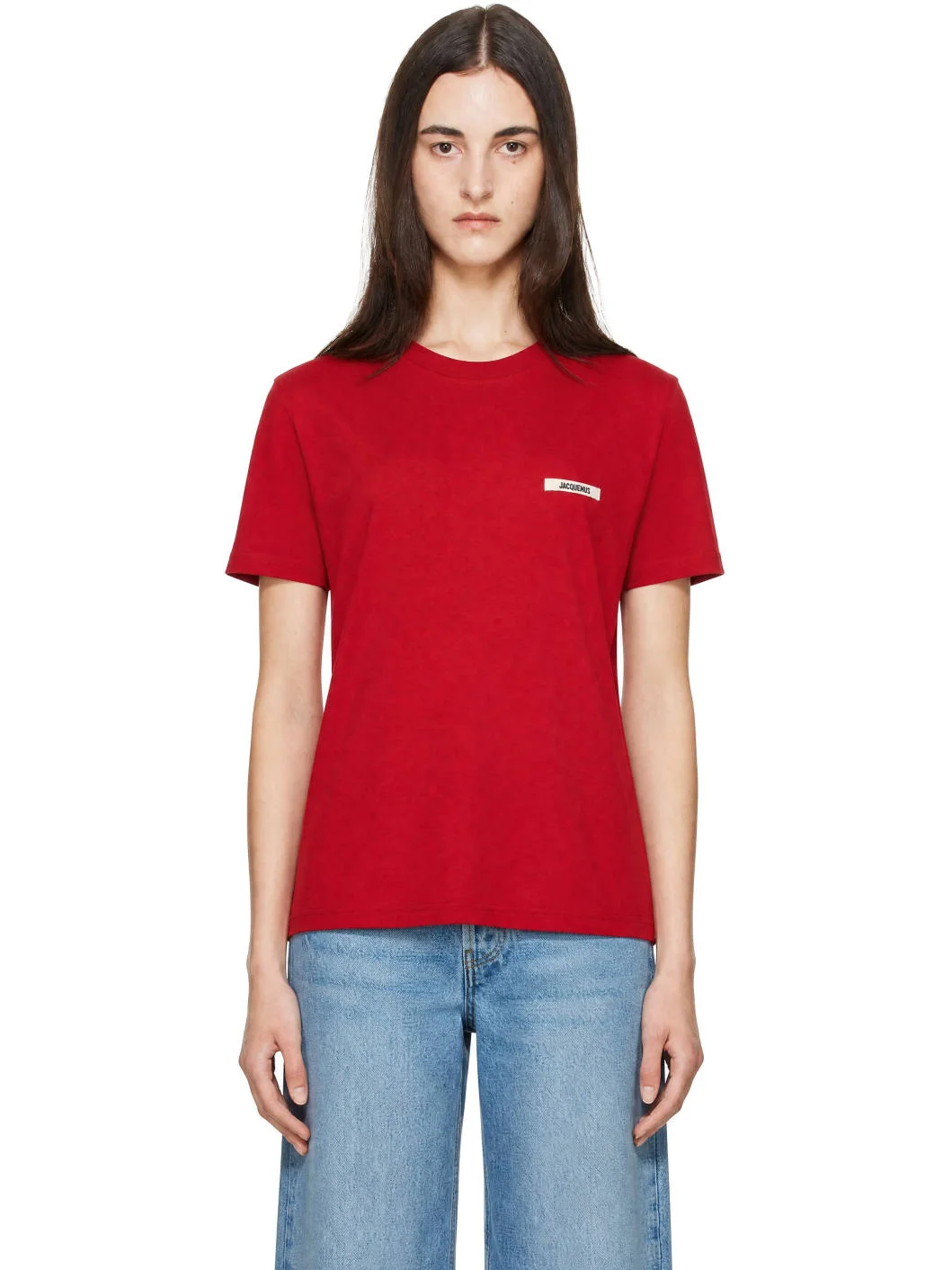 Red 'The Gros Grain' T-shirt - 1