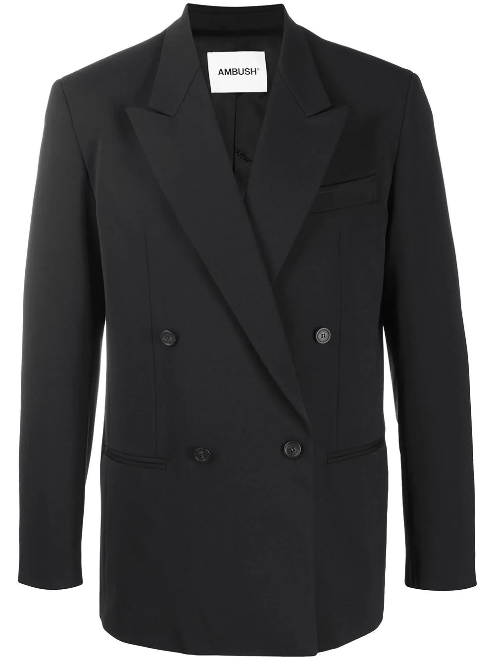 peak-lapel double-breasted blazer - 1