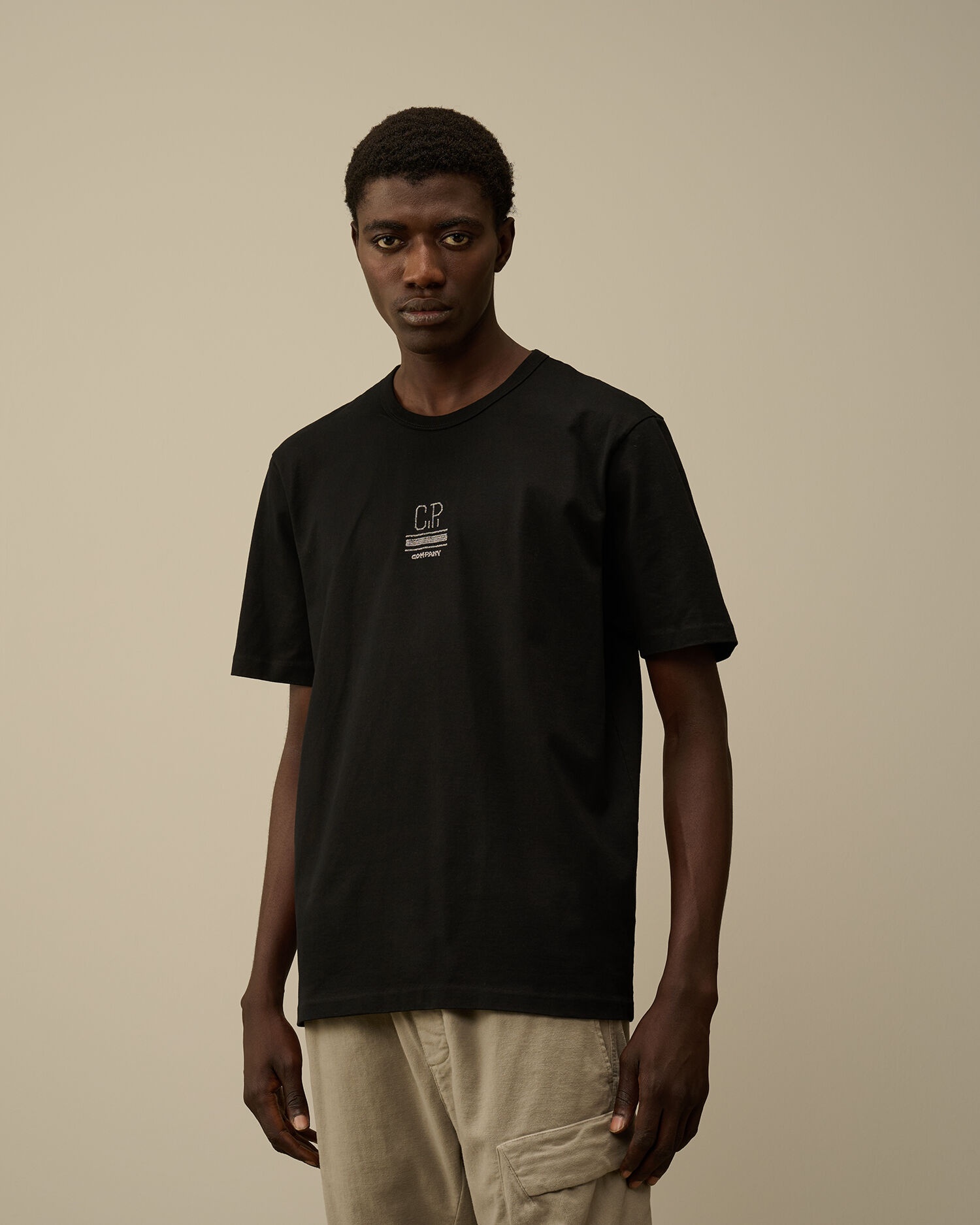 CP COMPANY｜ (30/2 Mercerized Jersey Twisted Small Logo C.P. Company 30/2 Mercerized Jersey Twisted Graphic T-shirt