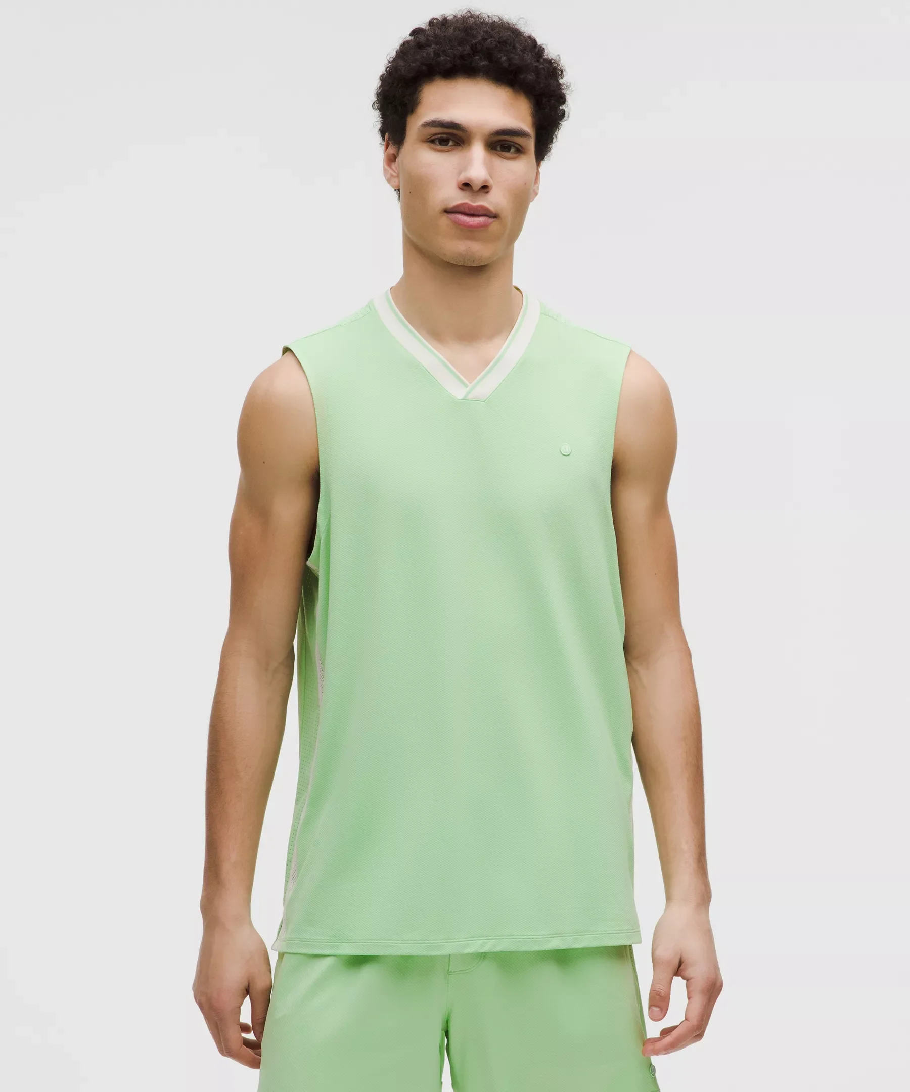 Mesh-Panelled Tennis Sleeveless Shirt - 1