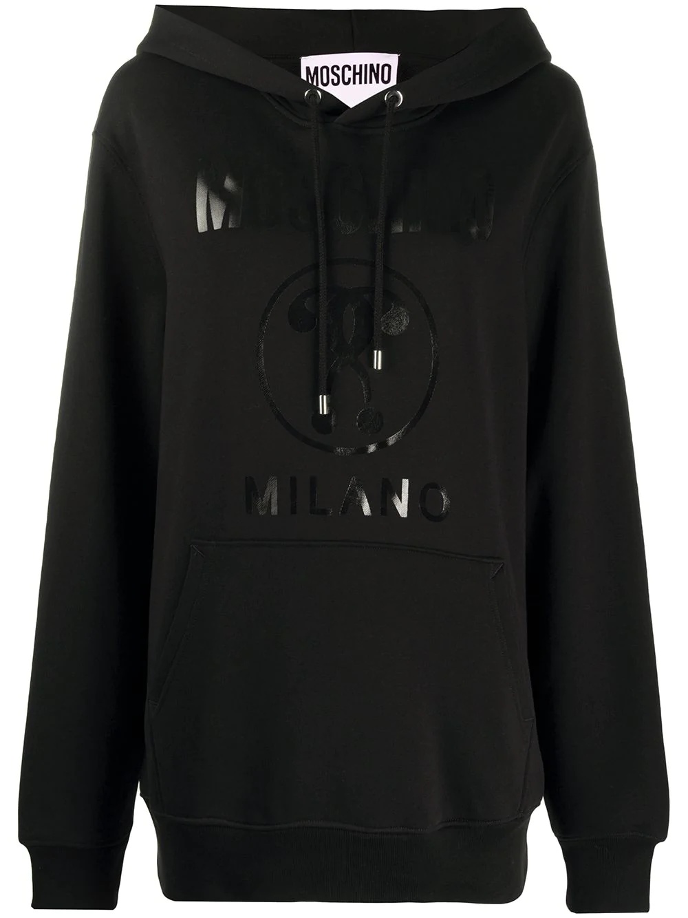 oversize logo print hoodie - 1