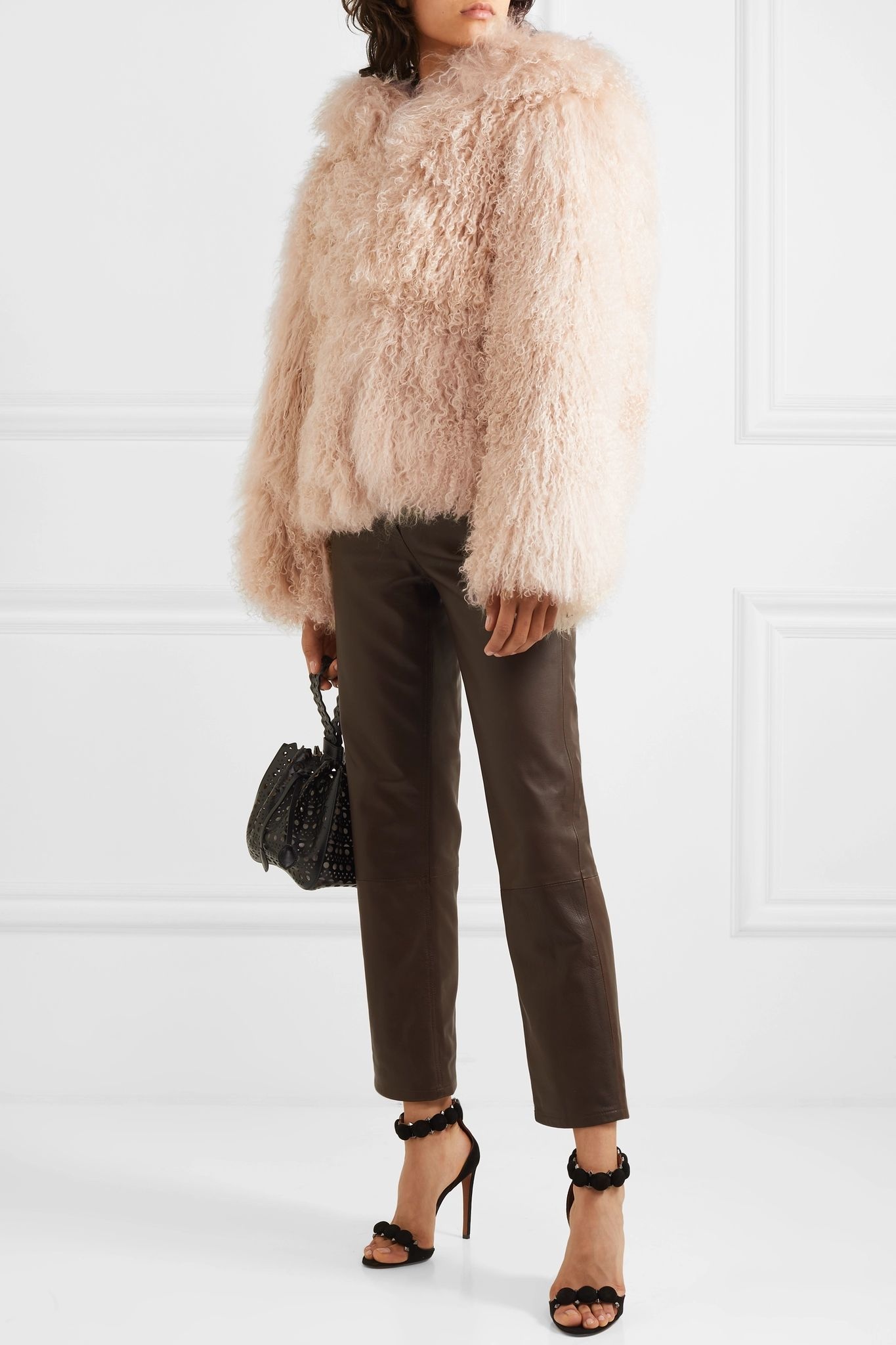 Oversized hooded shearling coat - 2