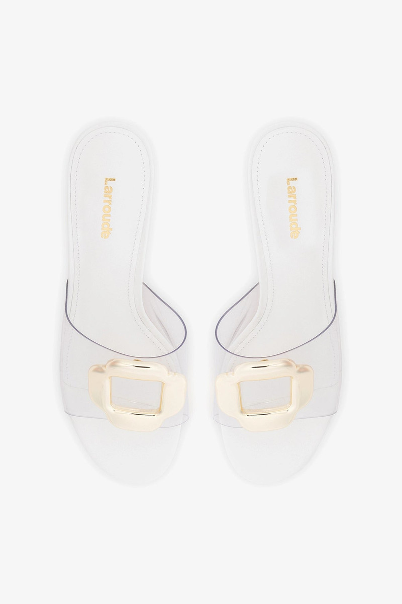 Margherita Clear Mule White Leather 6