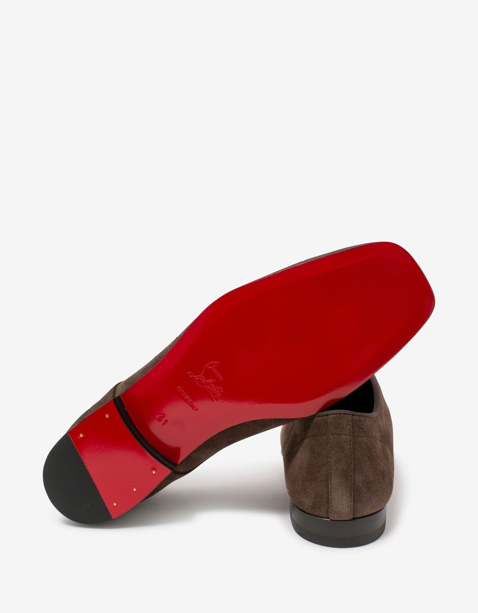 Christian Louboutin Carderby Brown Suede Leather Shoes - 3