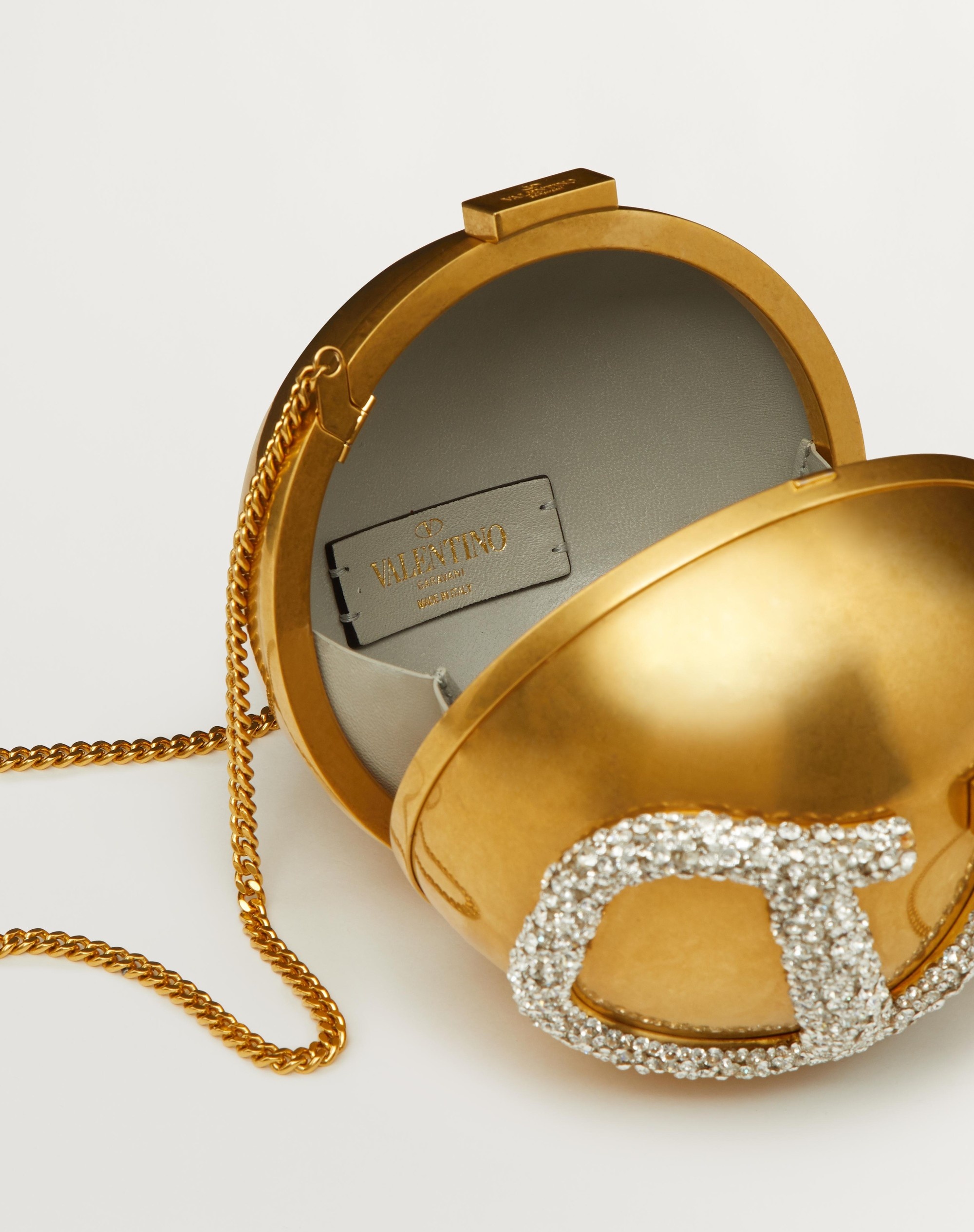 VLOGO SIGNATURE MINAUDIÈRE IN METAL AND SWAROVSKI® CRYSTALS - 5