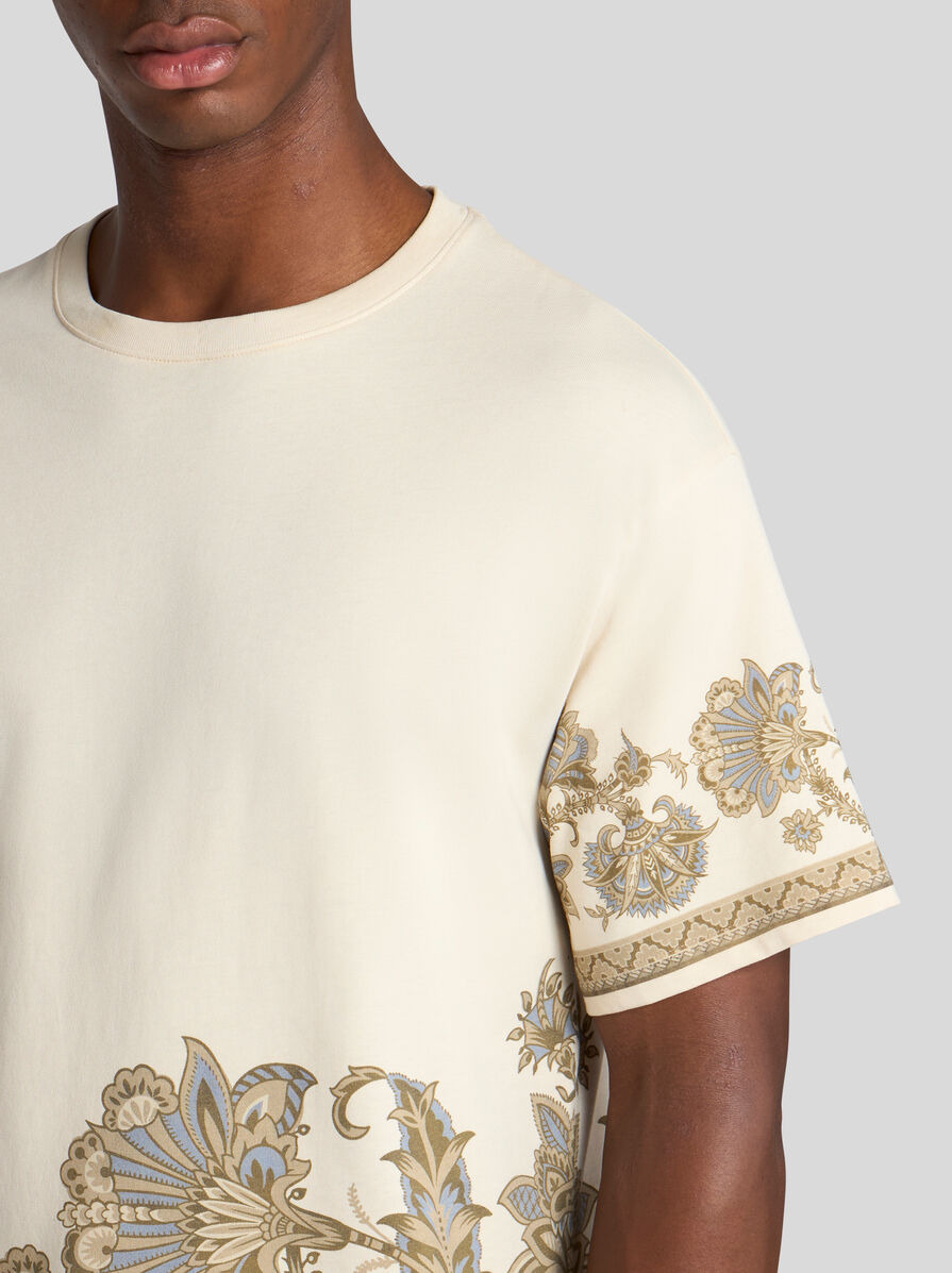 COTTON T-SHIRT WITH PLACED PRINT - 3