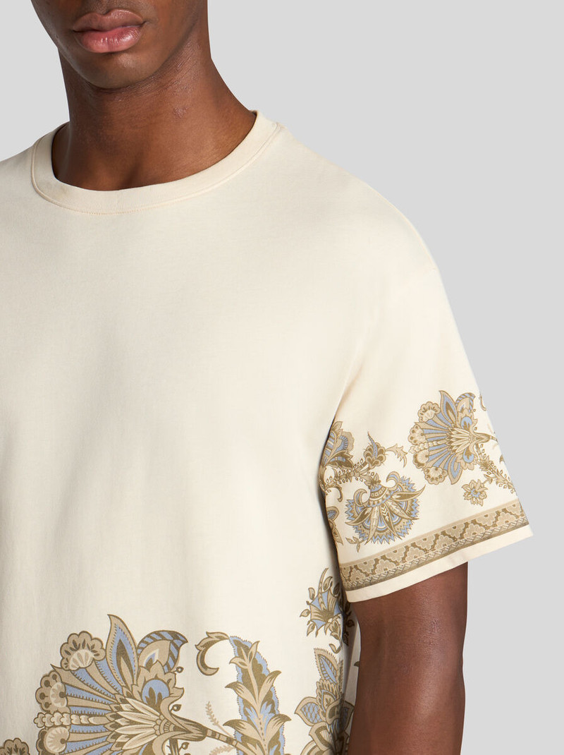 Etro COTTON T-SHIRT WITH PLACED PRINT outlook