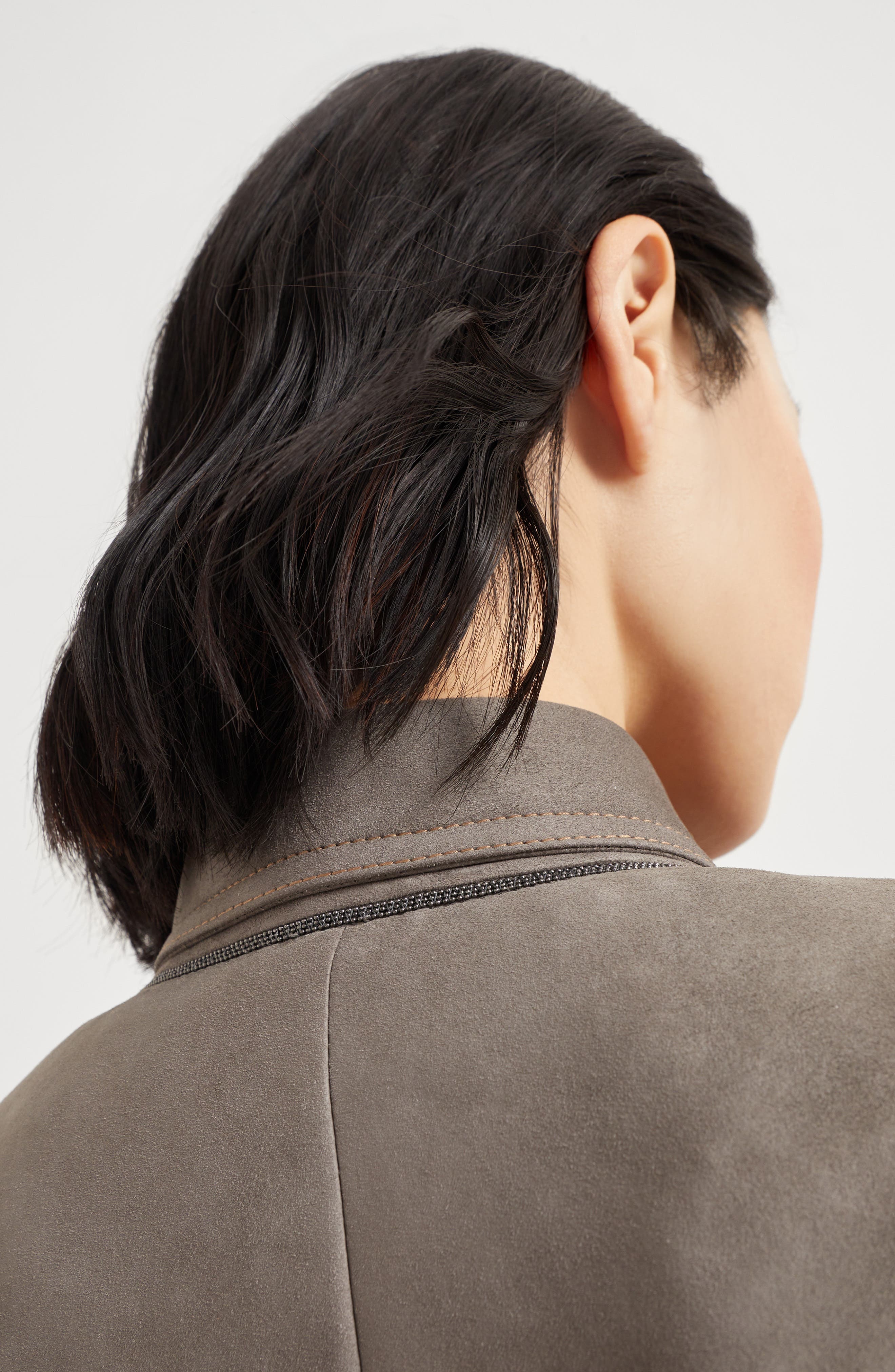 Brunello Cucinelli Couture suede jacket in Grey at Nordstrom - 4