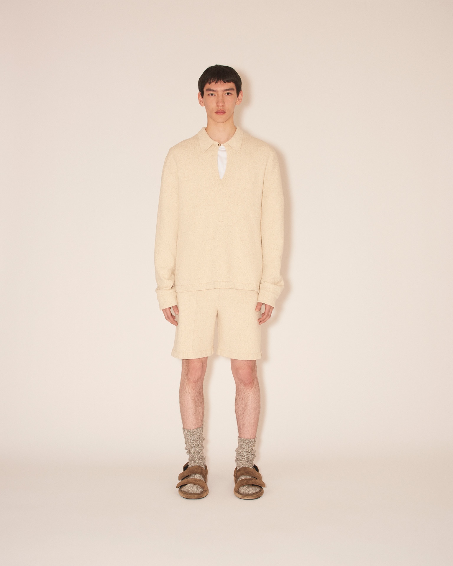 BURIS - Textured linen shirt - Creme - 2