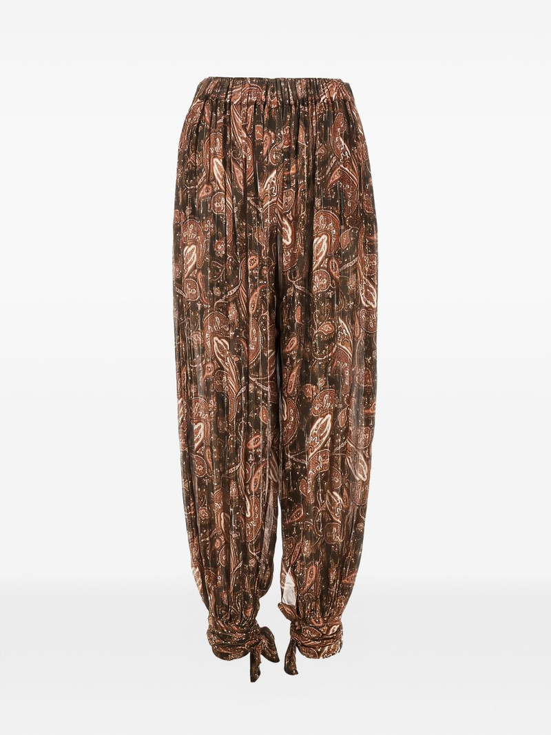 THE ANDAMANE paisley-print pleated trousers outlook
