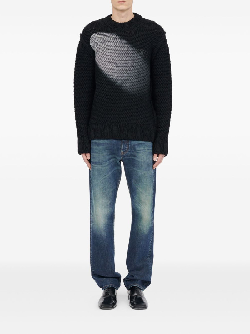 MM6 Maison Margiela textured knit sweater outlook