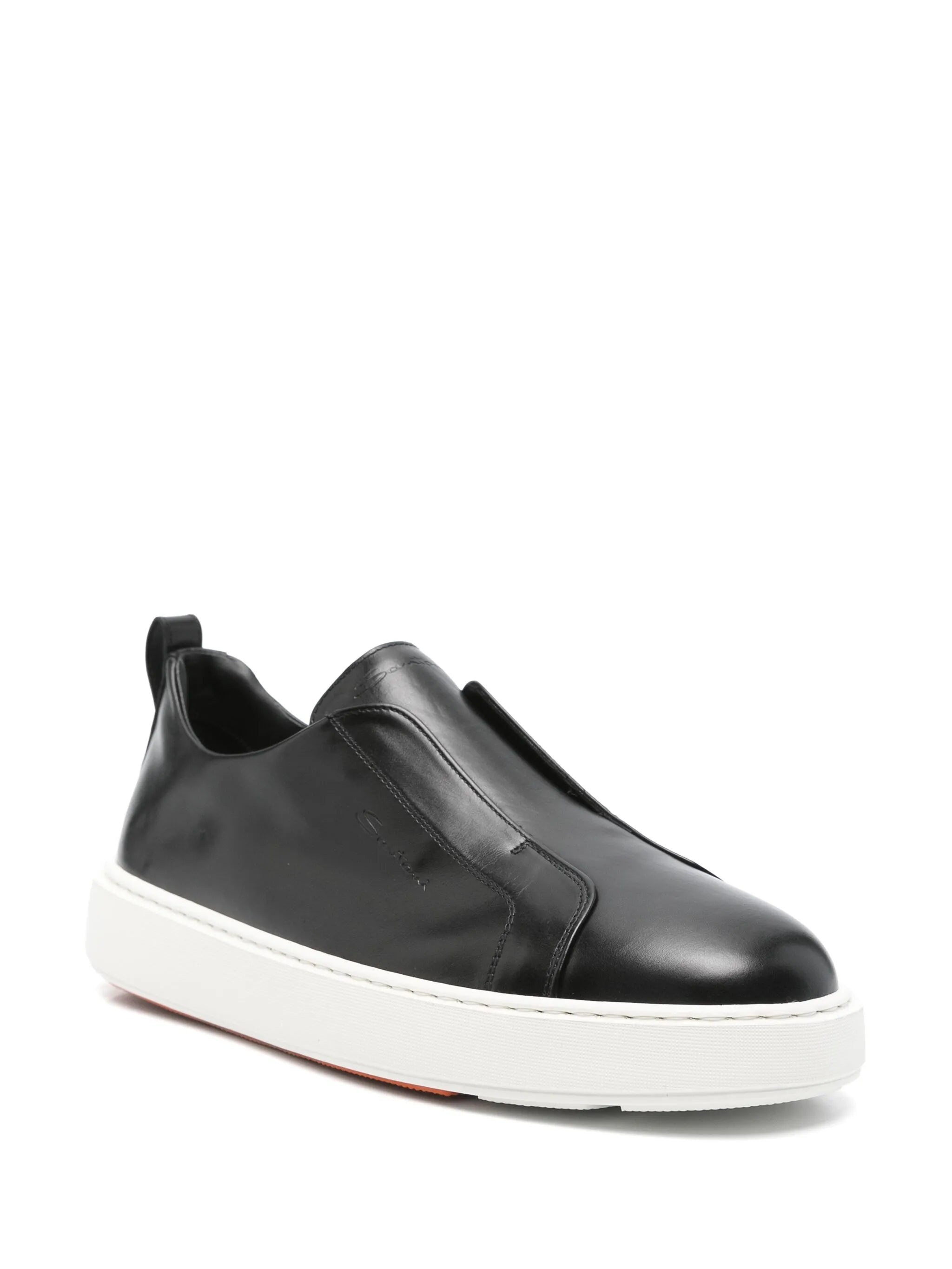 Slip-on Leather Sneakers - 3